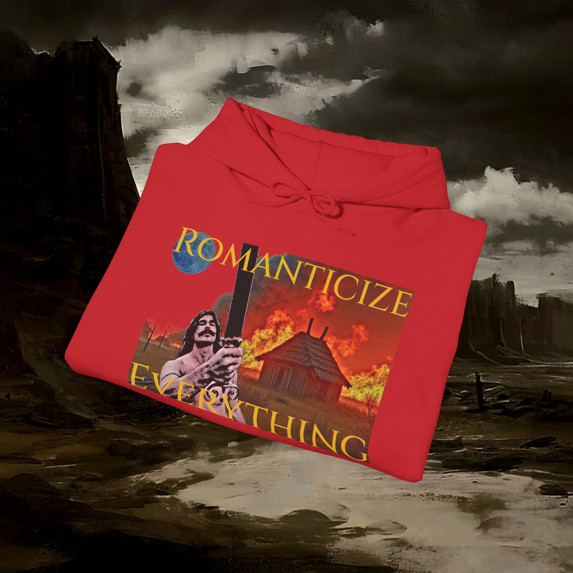 The Barbarian's Mirror Graphic Early Medieval Fantasy Inspired Hoodie