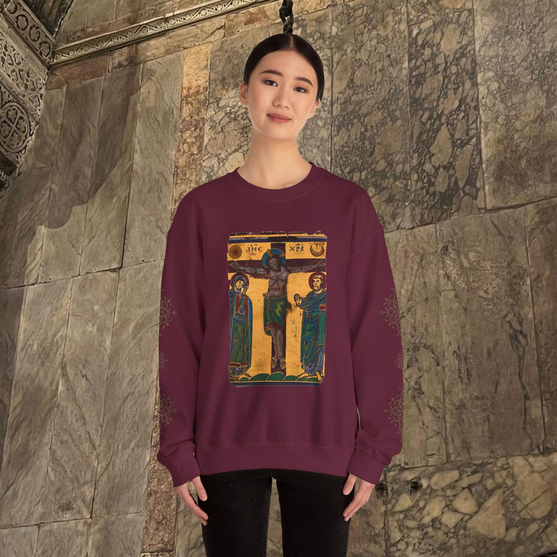 Byzantine art Sweatshirt iconographic desgin