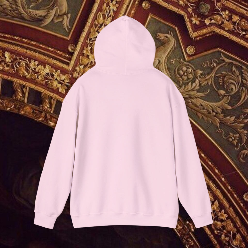 Guardian of the Temple Classically- Inspired Cotton Graphic Hoodie