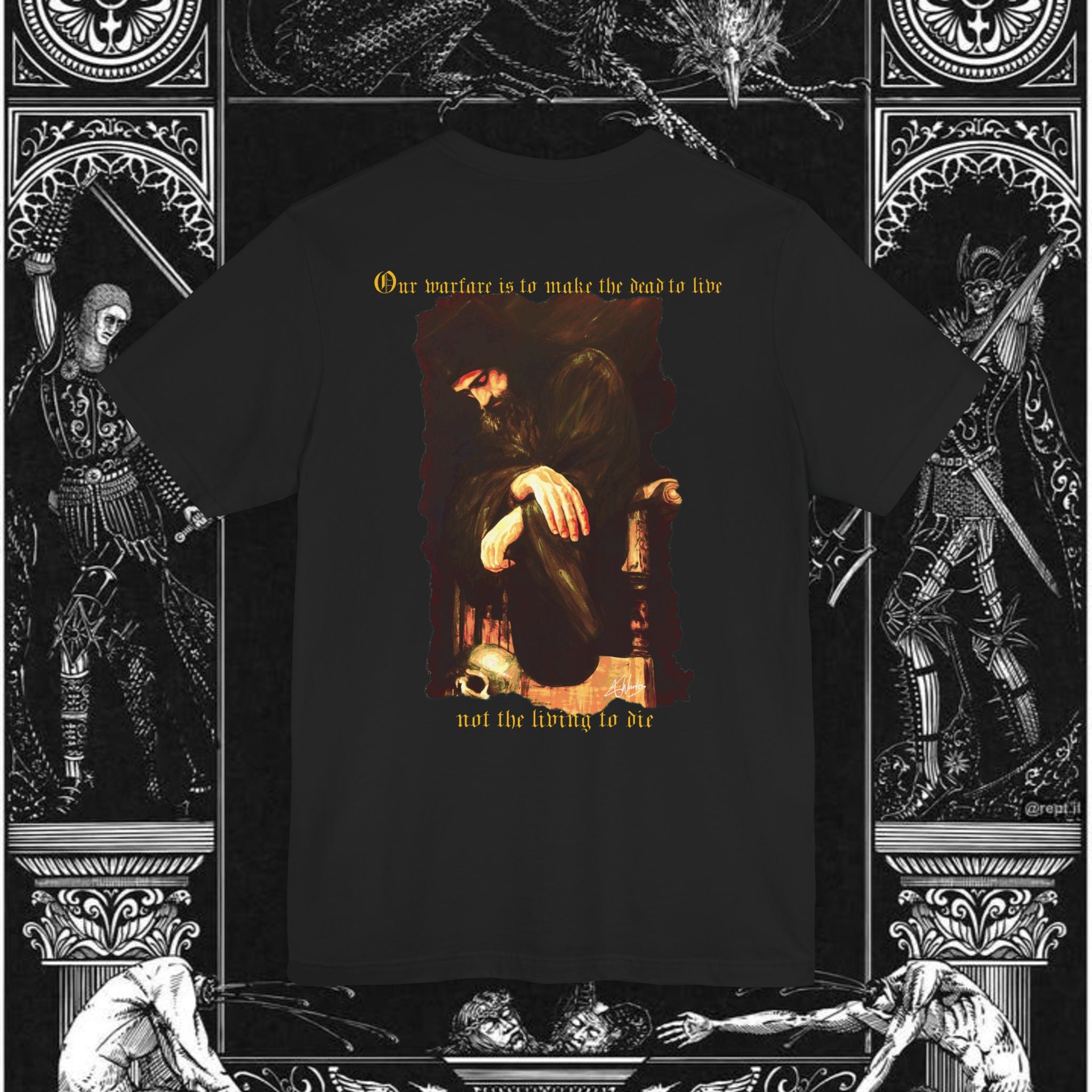 Man's Memento Medieval Fantasy Graphic T Shirt