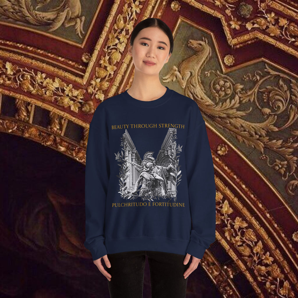 The Goddess's Protection Classically-Inspired Cotton Graphic Sweatshirt