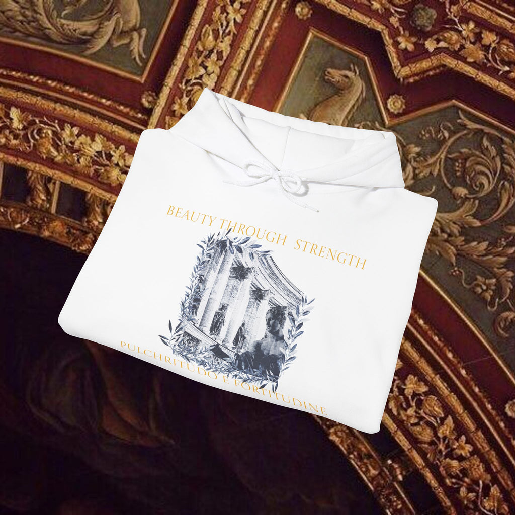 Beauty Through Strength Classically-Inspired Cotton Graphic Hoodie