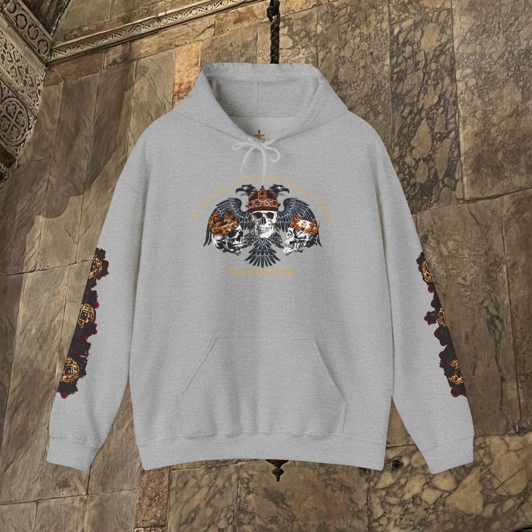 The Kings Fate Byzantine Inspired Graphic Hoodie Front Version