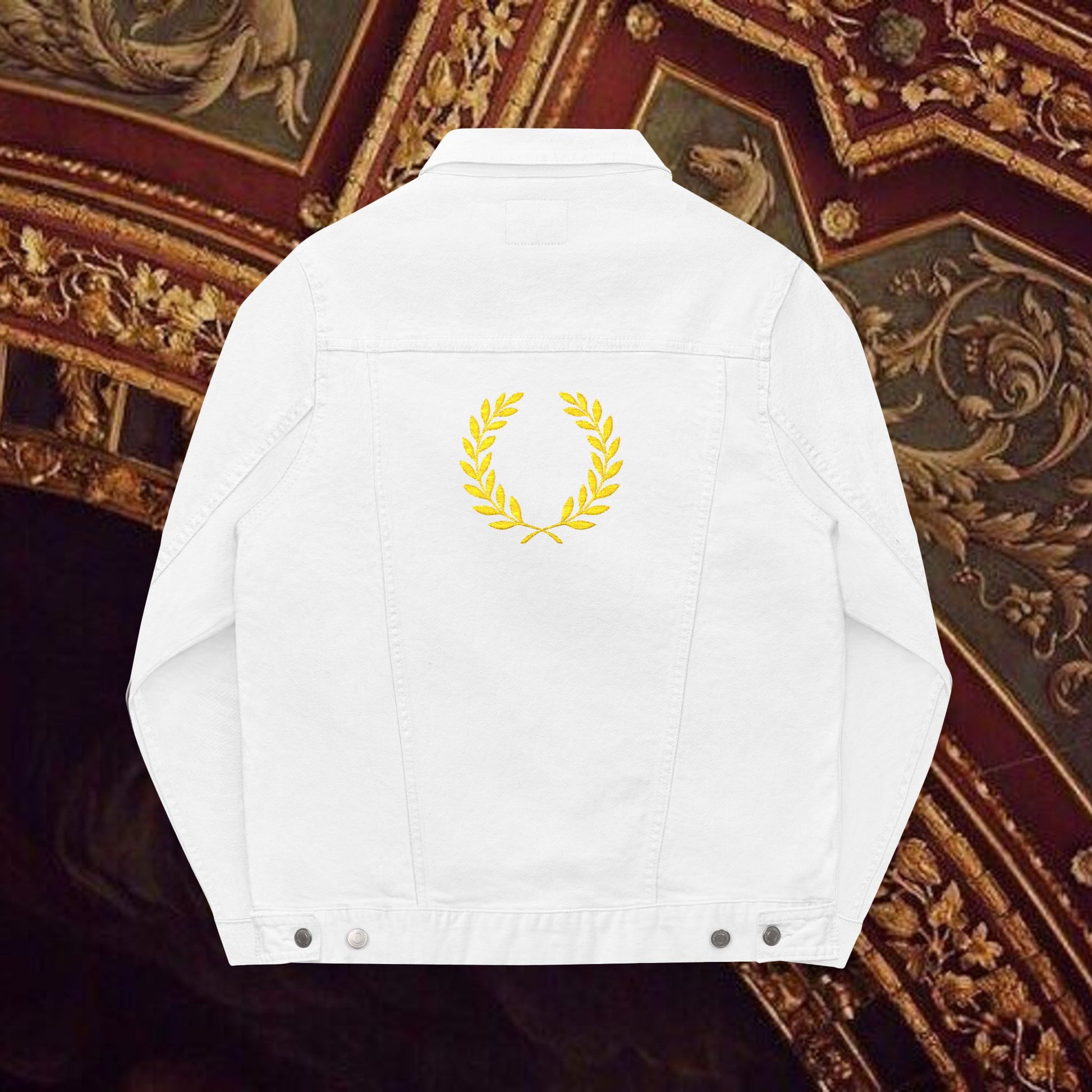 The Emperor's Golden Laurel Unisex Denim Jacket (Embroidery)