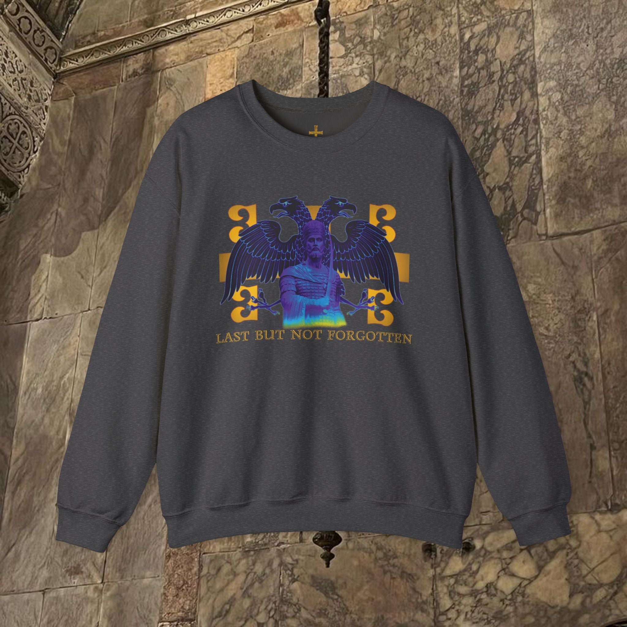 The Last Great Emperor Byzantine Inspired Graphic Crewneck Sweatshirt Front Version