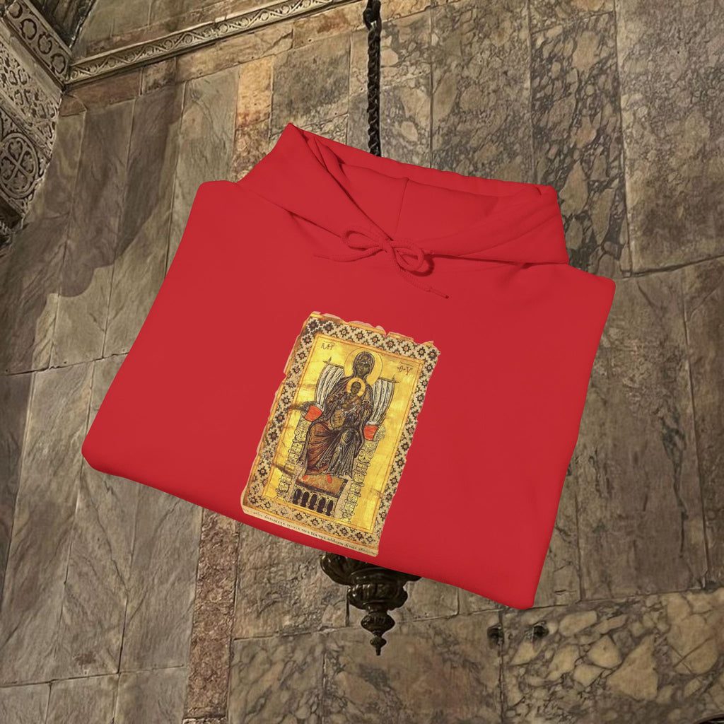 Byzantine Manuscript Art Hoodie - Orthodox Icon Design