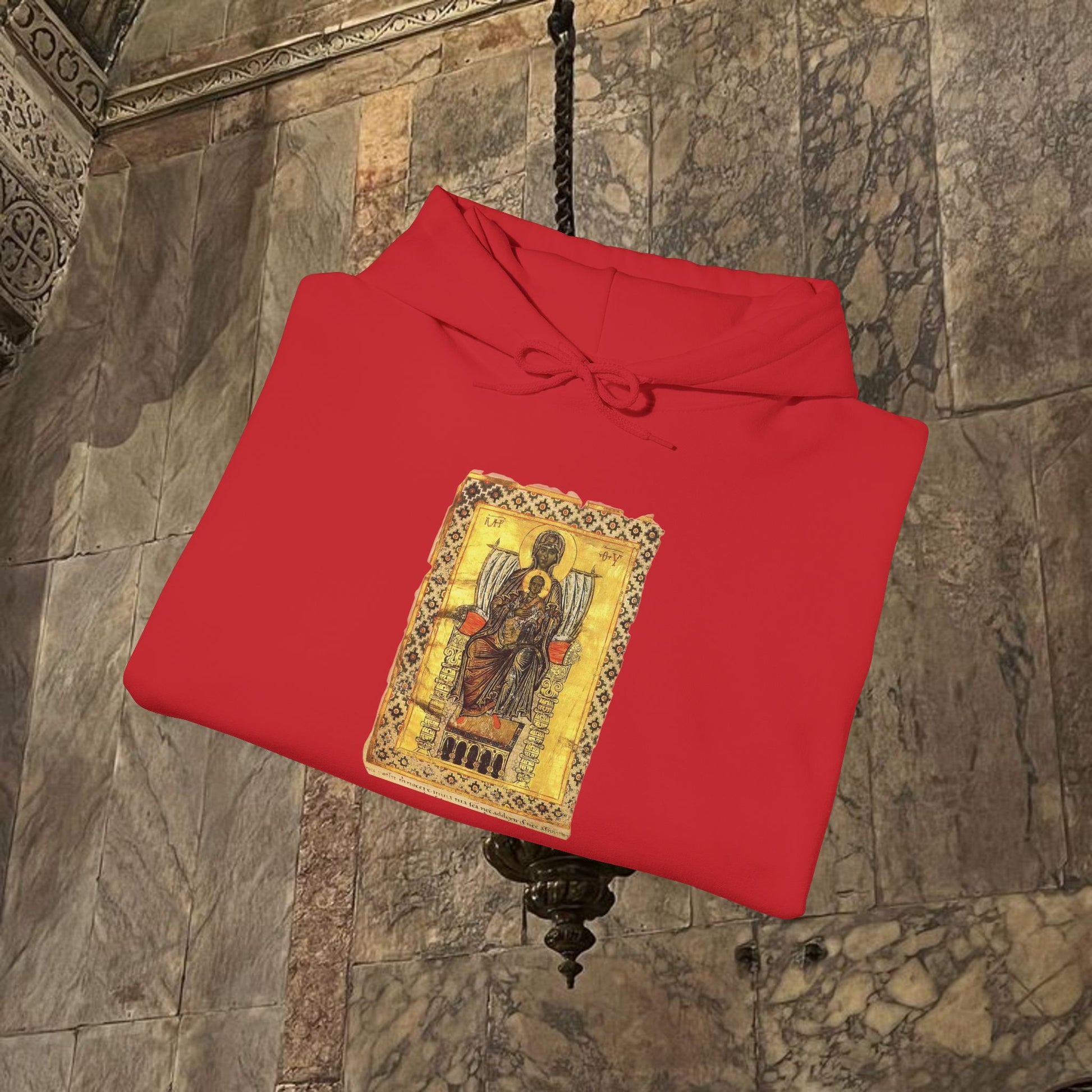 Byzantine Manuscript Art Hoodie - Orthodox Icon Design