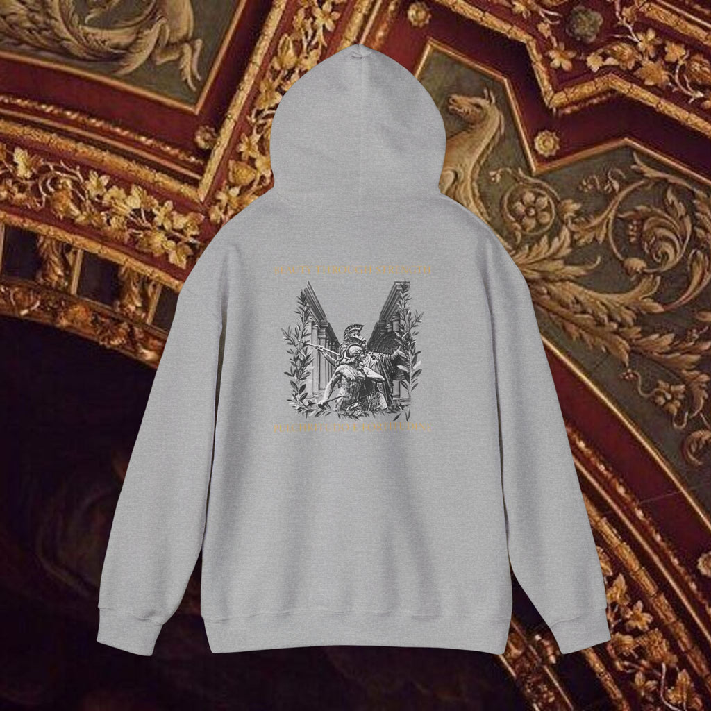 The Goddess's Protection Classically-Inspired Cotton Graphic Hoodie Back Version