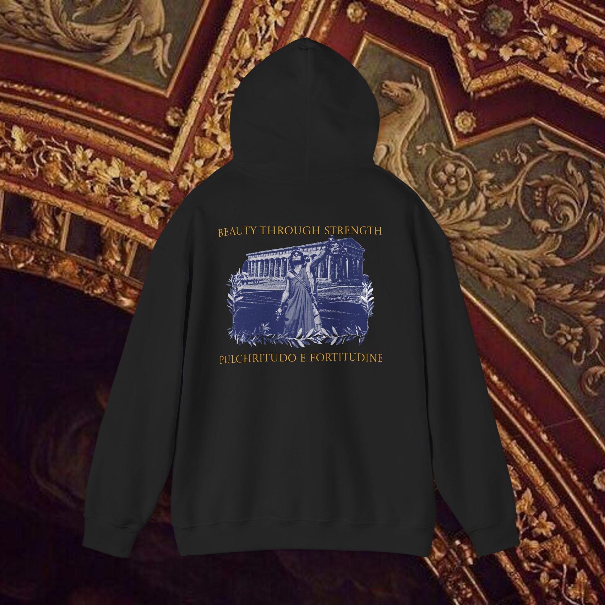 The Hero's Victory Classically-Themed Cotton Graphic Hoodie