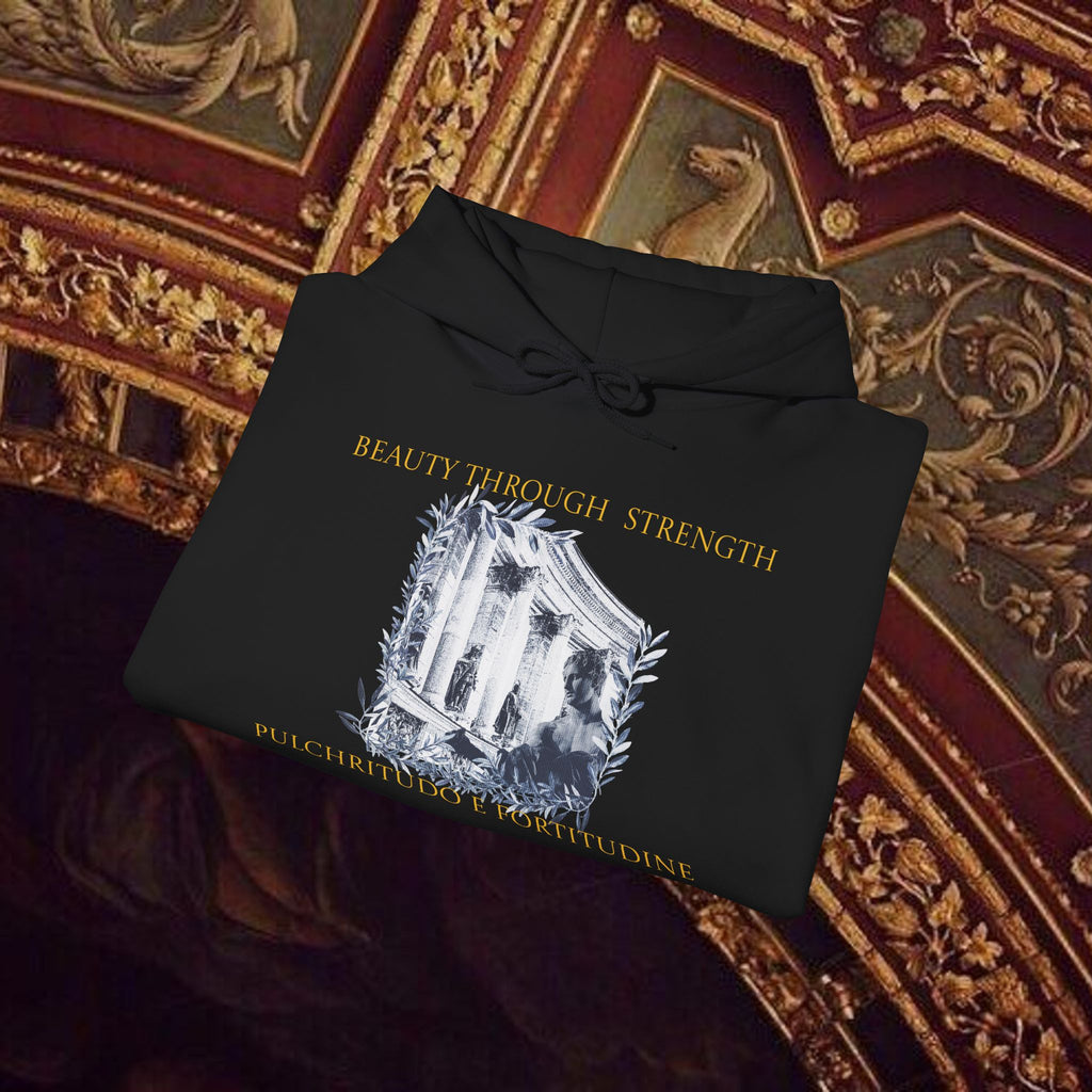 Beauty Through Strength Classically-Inspired Cotton Graphic Hoodie