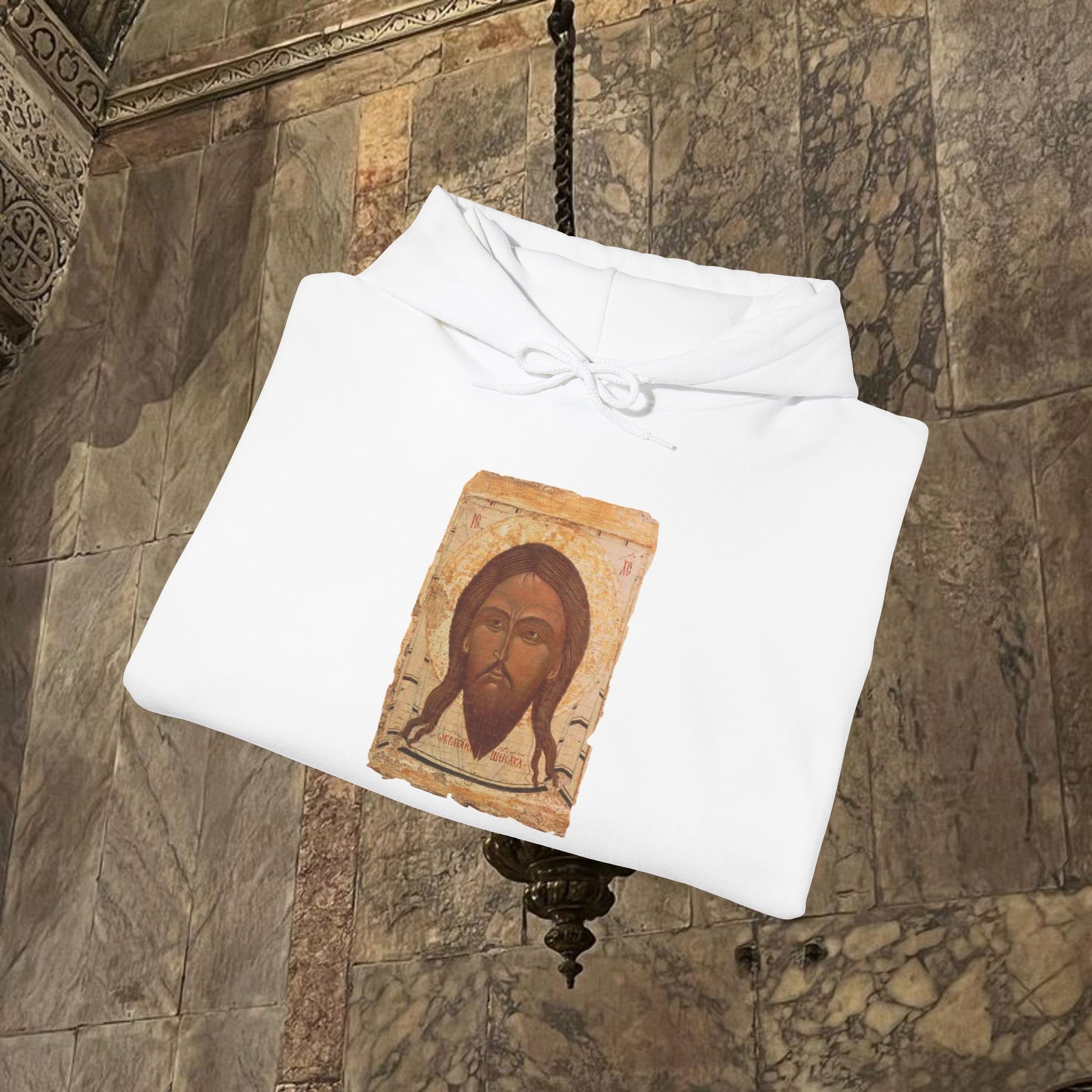 Byzantine Icon Art Hoodie - Divine Sacred Figure
