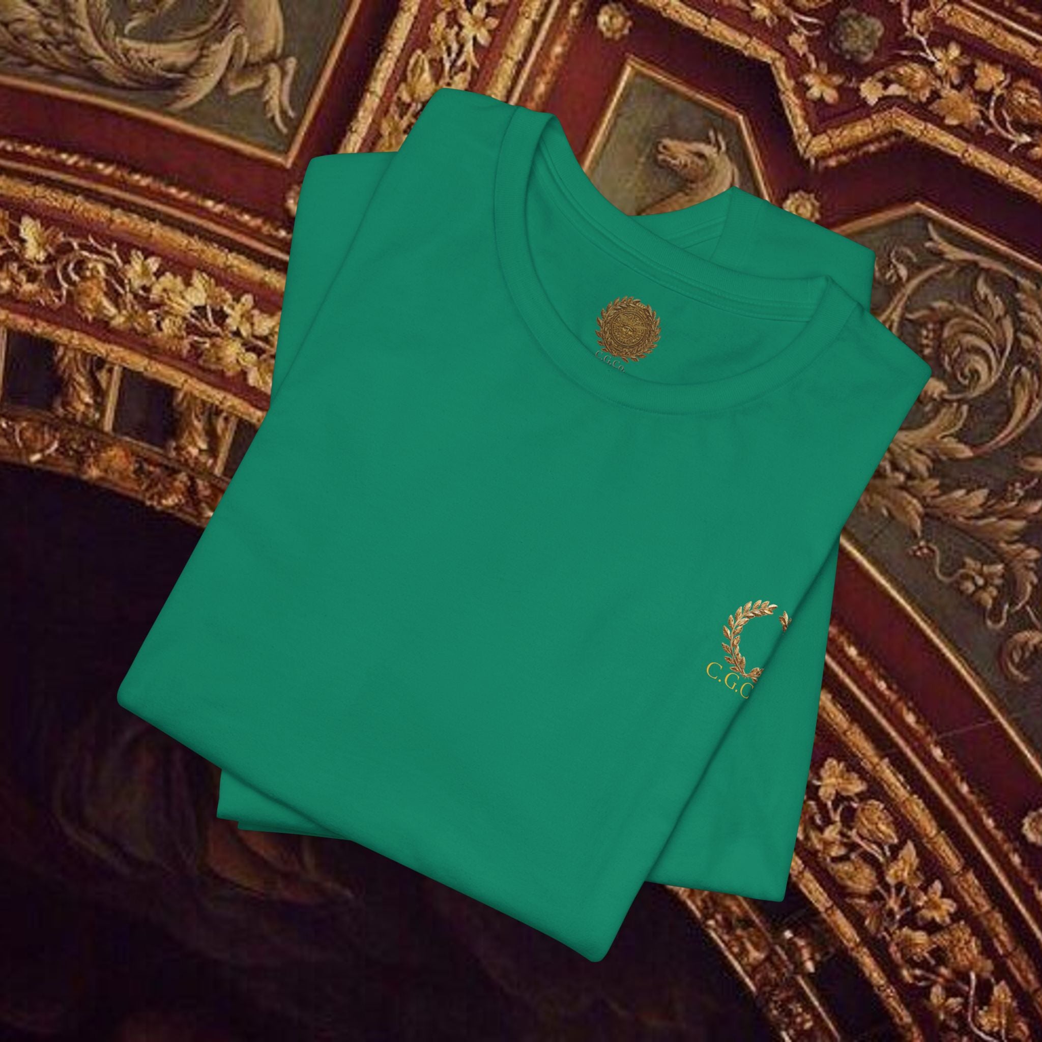 Guardian of the Temple Classically- Inspired Cotton Graphic T Shirt Back Version