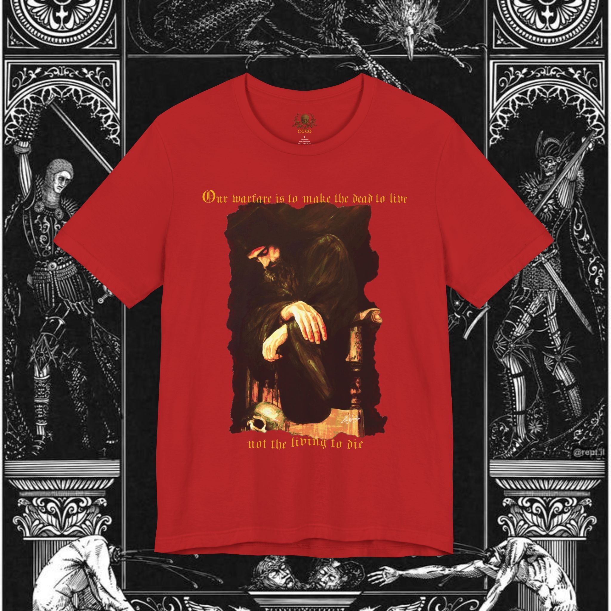 Man's Memento Medieval Fantasy Graphic T Shirt