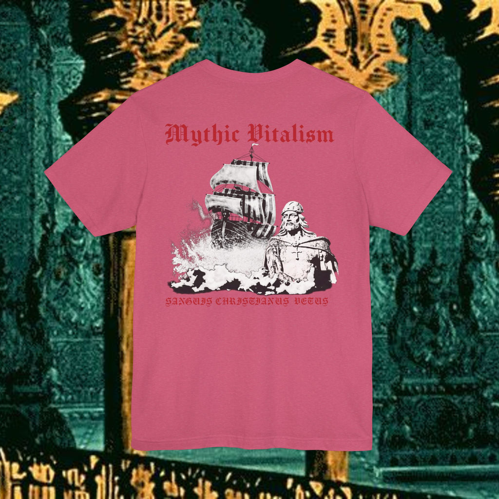 Mythic Vitalism, Sanguis Christianus Vetus Exploration and Adventure Inspired Graphic T Shirt Back Version