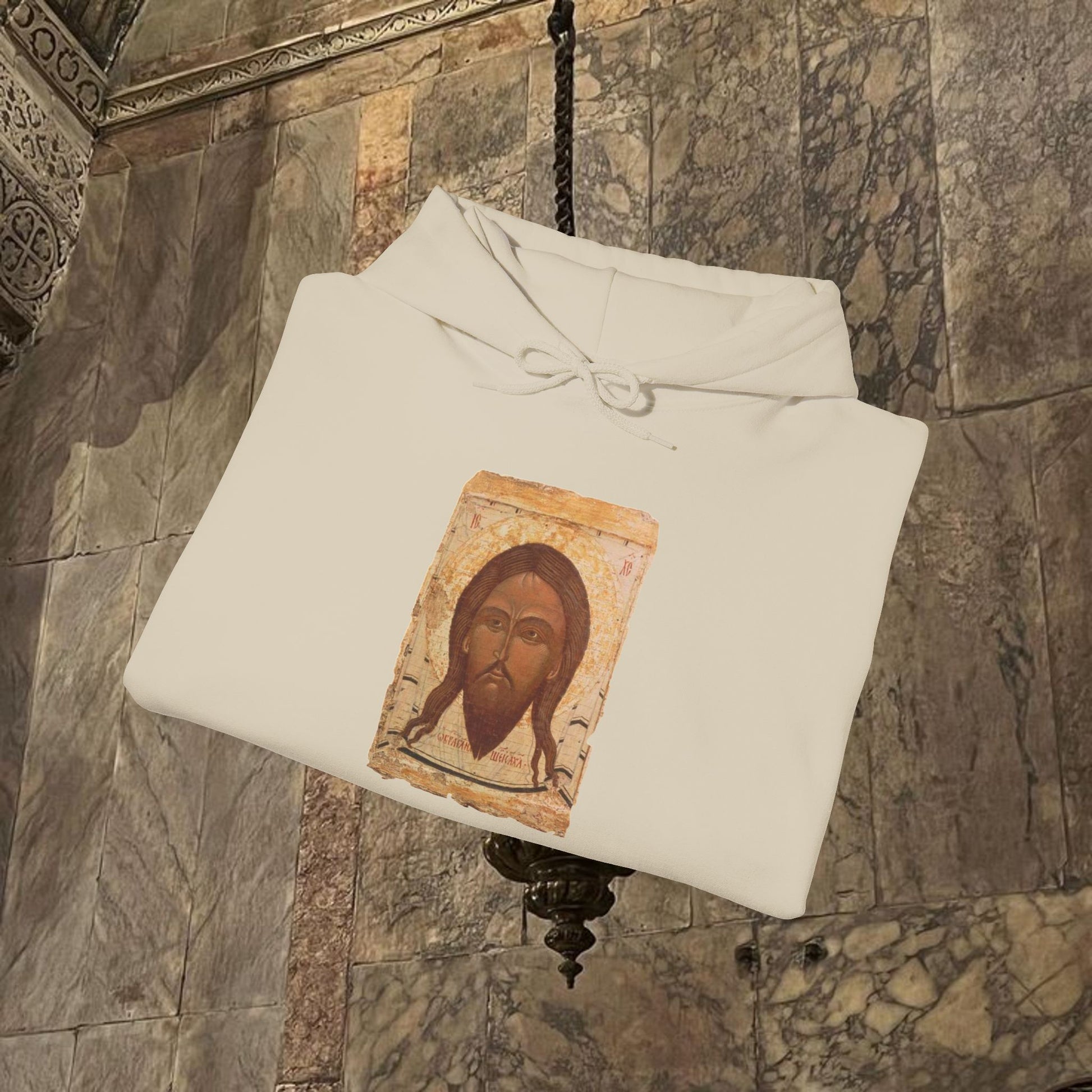 Byzantine Icon Art Hoodie - Divine Sacred Figure