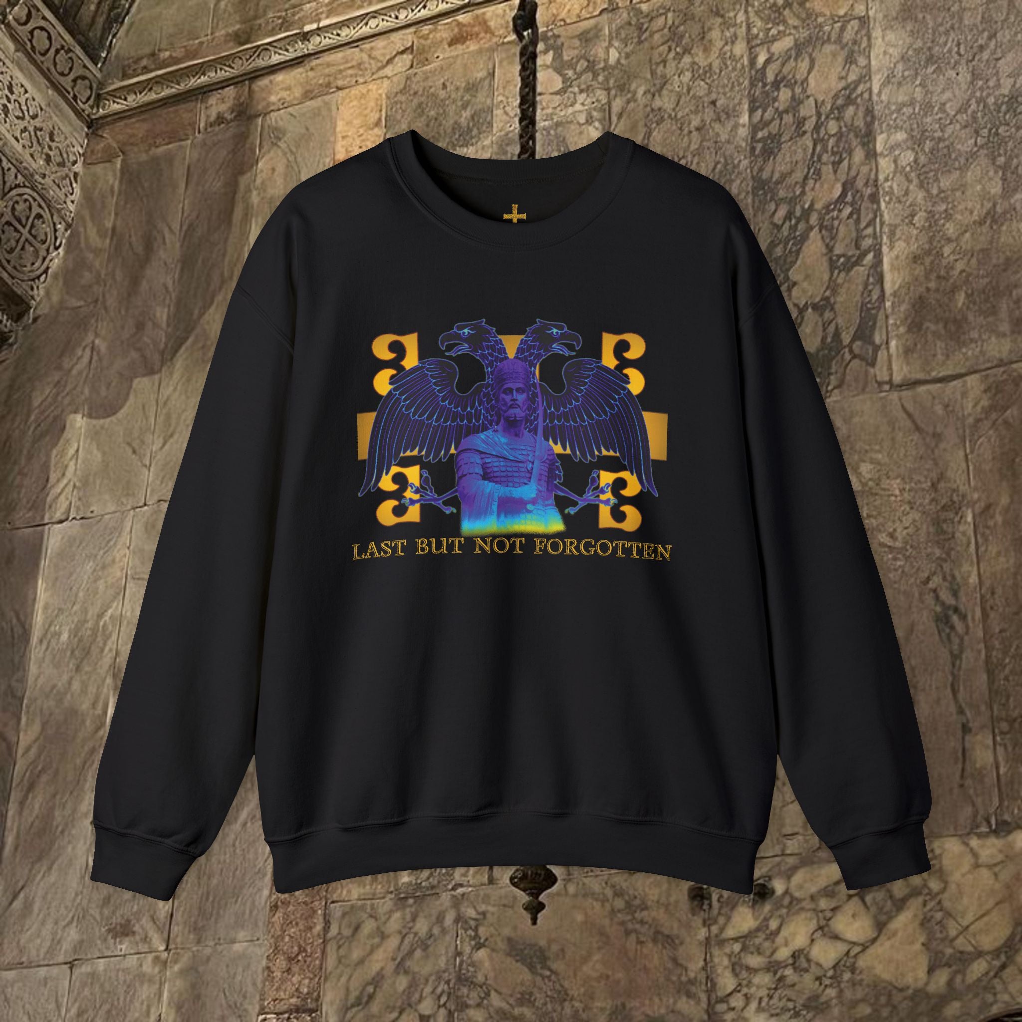 The Last Great Emperor Byzantine Inspired Graphic Crewneck Sweatshirt Front Version