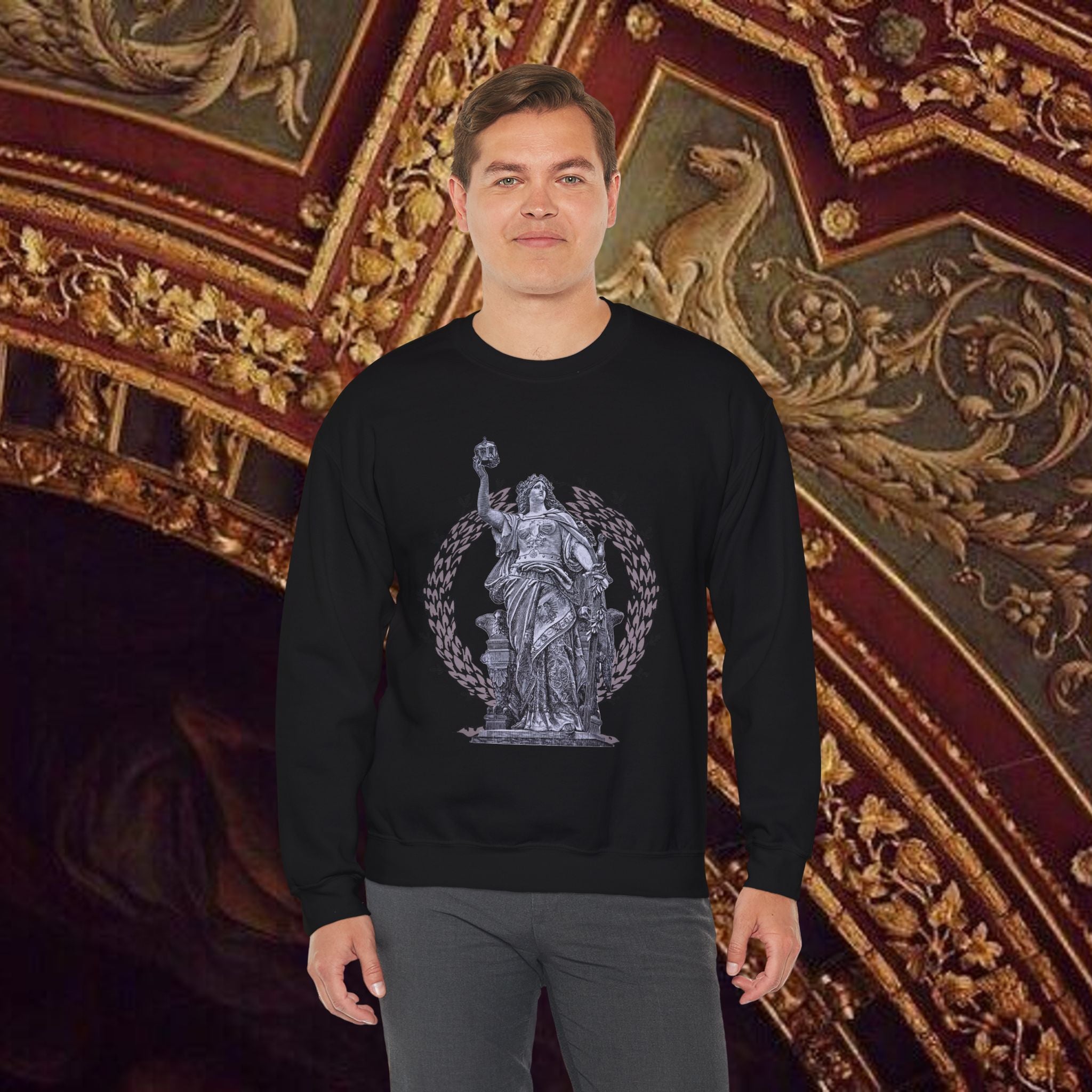 Goddess Victory Neo-Classical Crewneck Sweatshirt piece