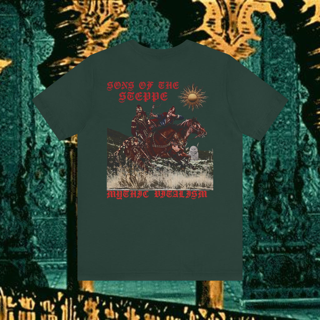 Sons of the Steppe Mythical Medieval Inspired Graphic T Shirt Back Version