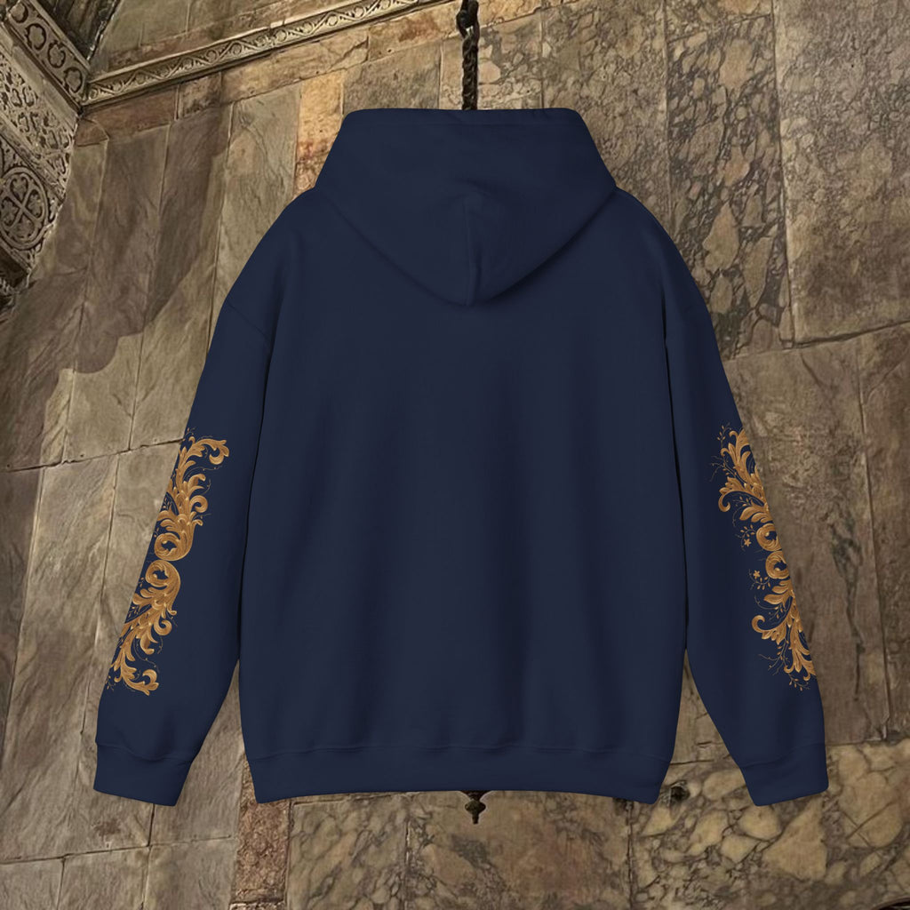 Byzantine Manuscript Art Hoodie - Orthodox Icon Design