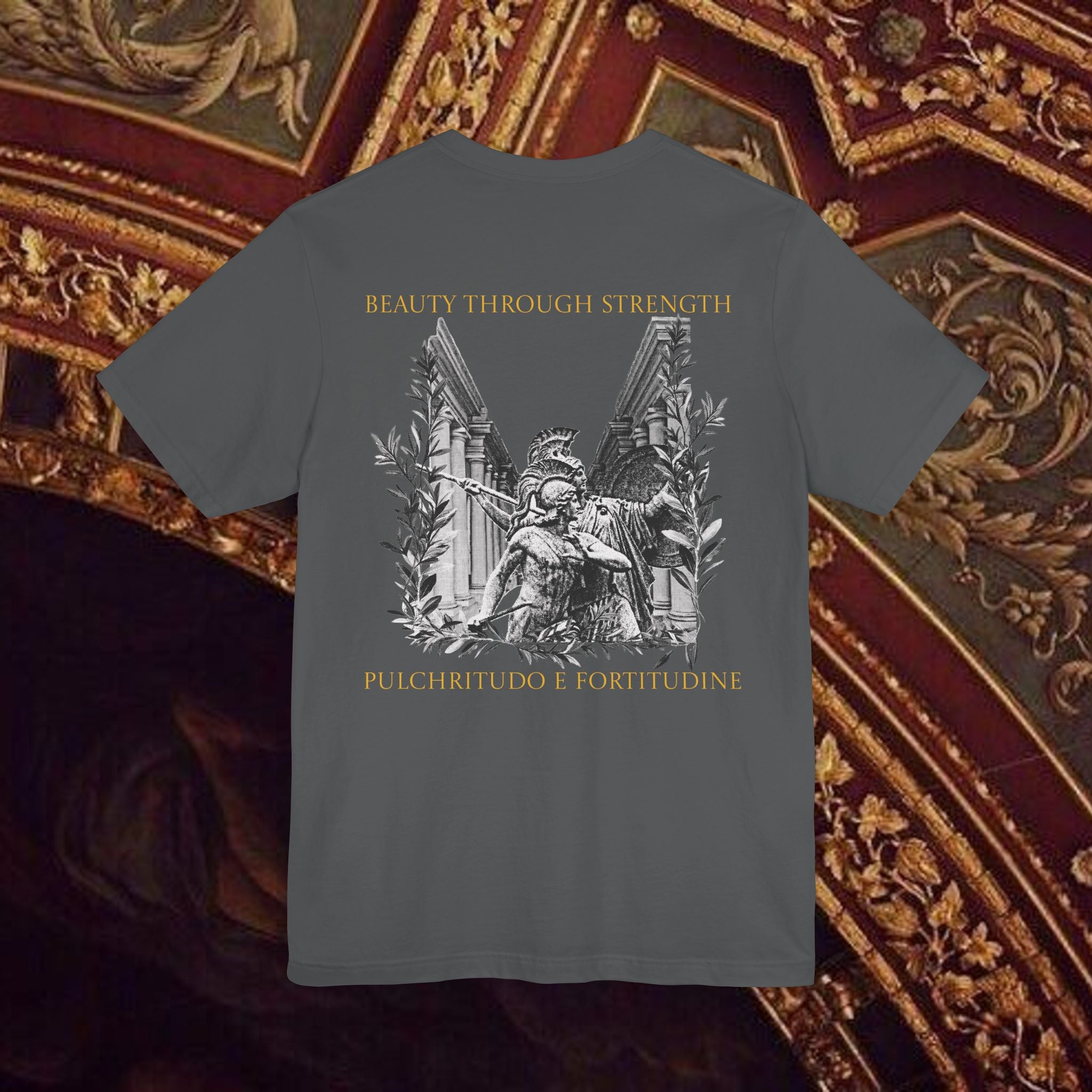 The Goddess's Protection Classically-Inspired Cotton Graphic T Shirt Back Version