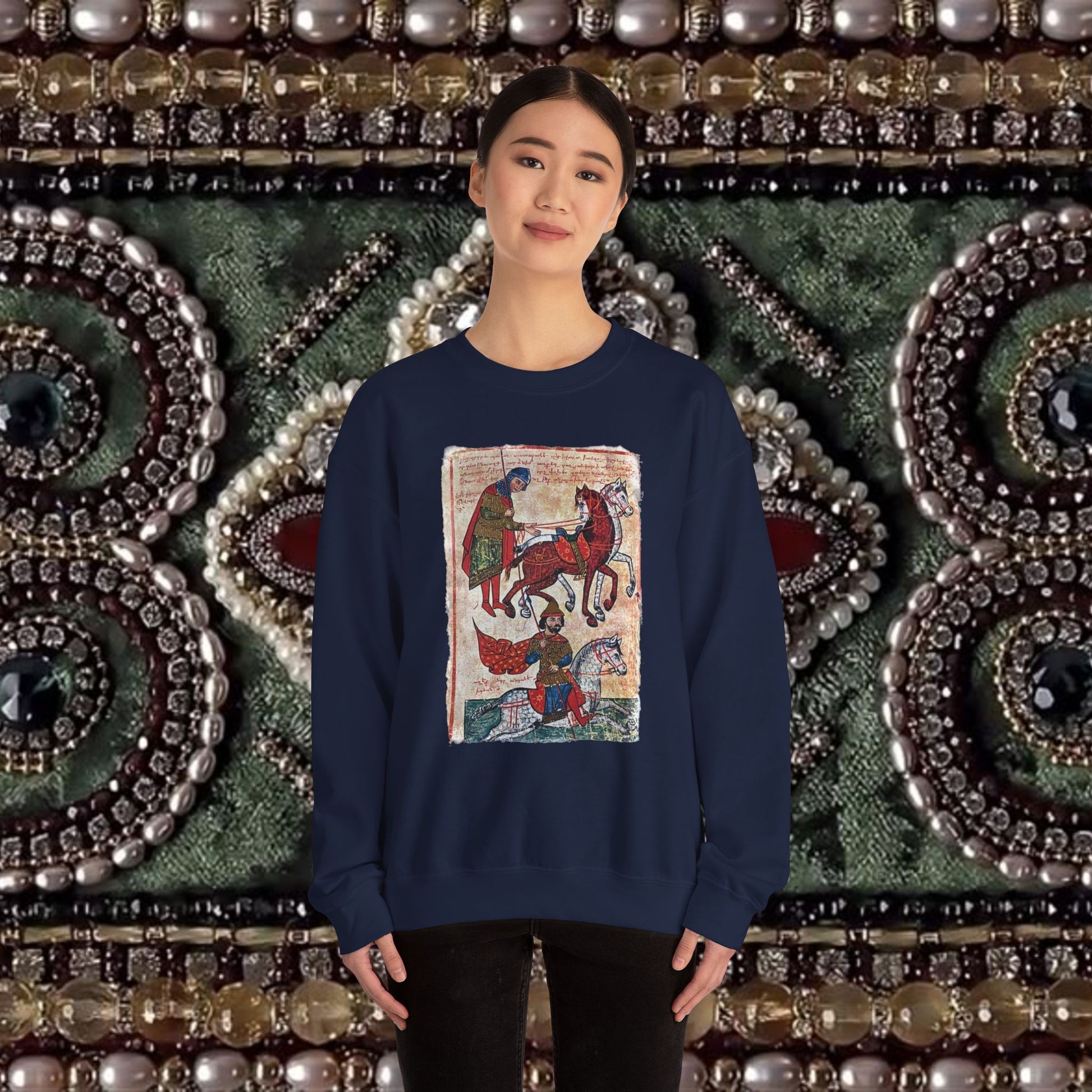 Ancient Armenian Manuscript Graphic Sweatshirt Design