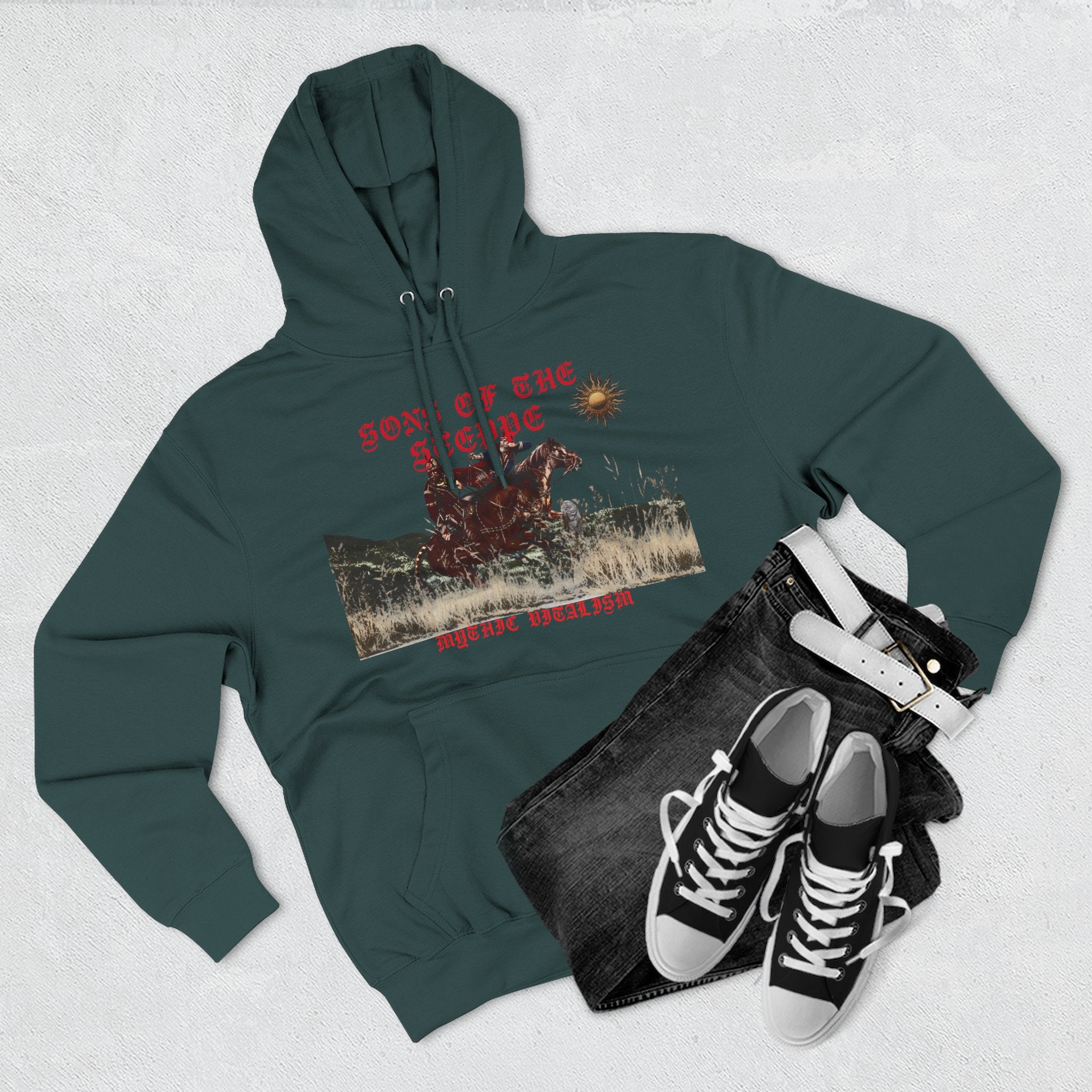 Son of the Steppe Fleece Medieval Graphic Hoodie