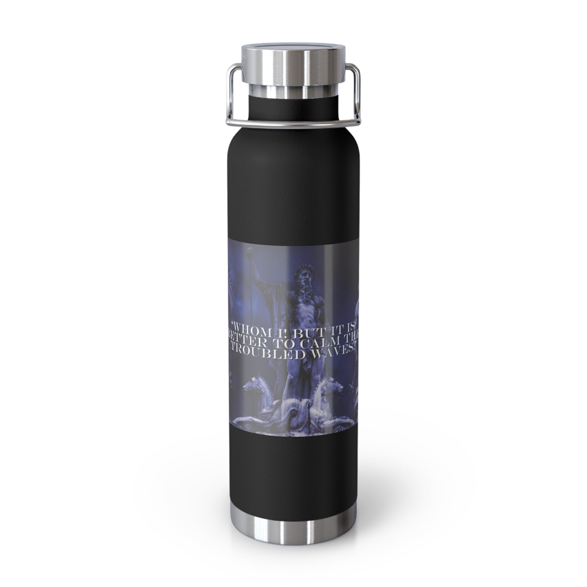Neptune waterbottle Stylish Insulated Water Bottle for Outdoor Adventures, Motivational Fitness Water Bottle, Copper Vacuum Flask for Gym, Travel and Beach