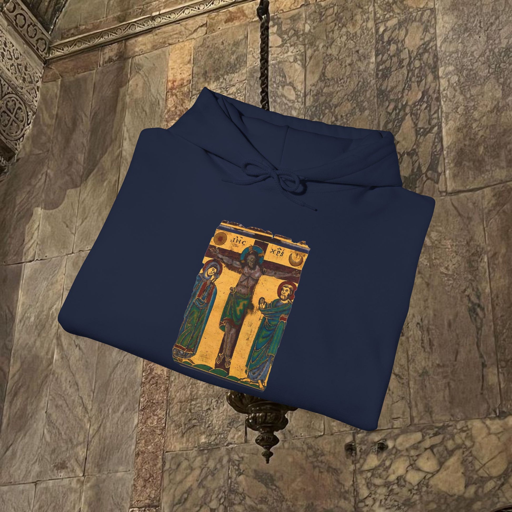 Byzantine Icon Art Hoodie - Classical Religious Design