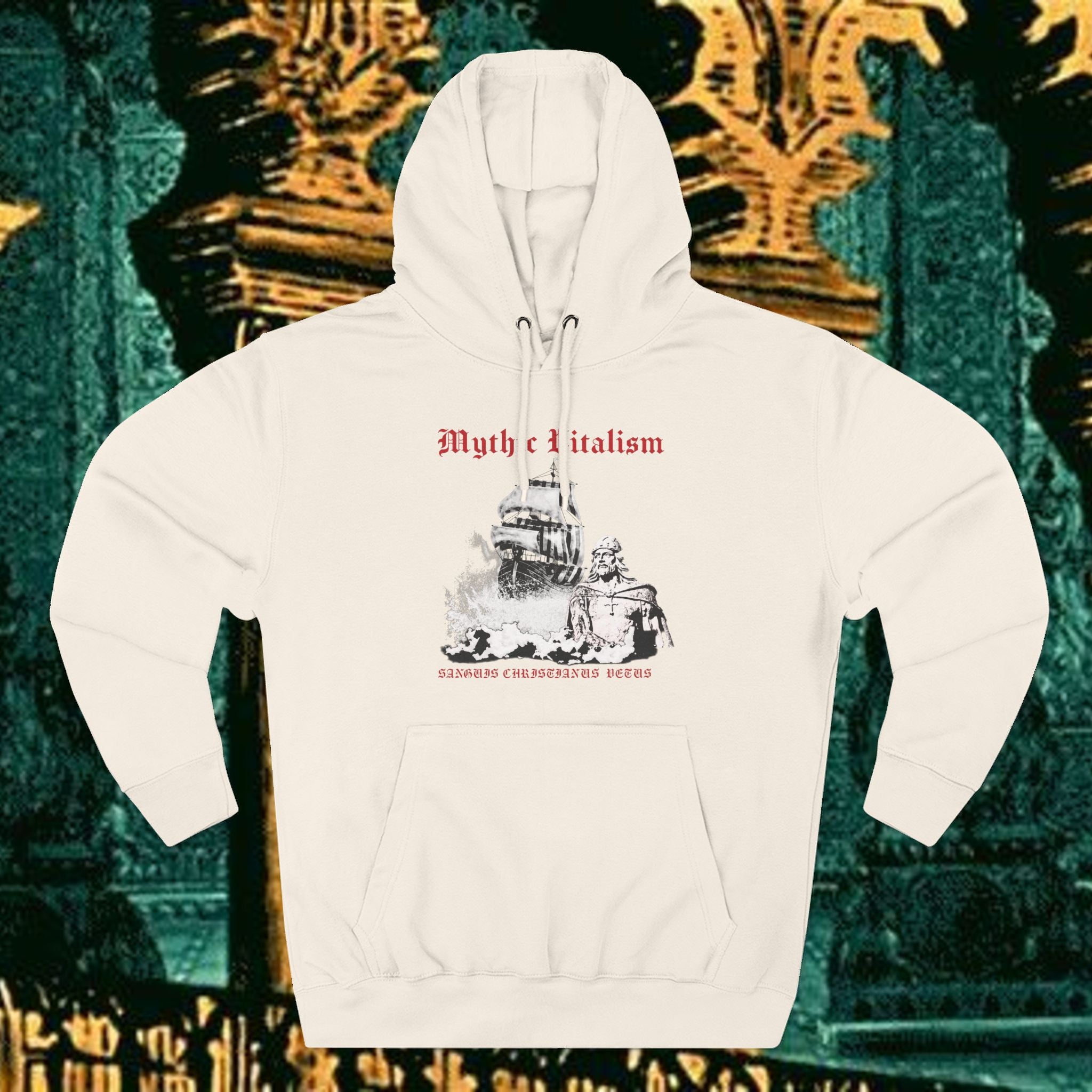 Mythical Vitalism, Sanguis Christianus Vetus Adventure and Exploration Inspired Graphic Fleece Hoodie
