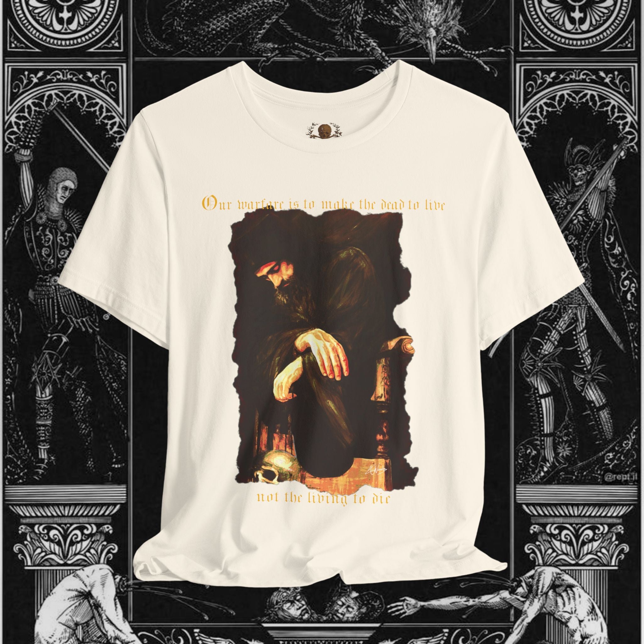 Man's Memento Medieval Fantasy Graphic T Shirt