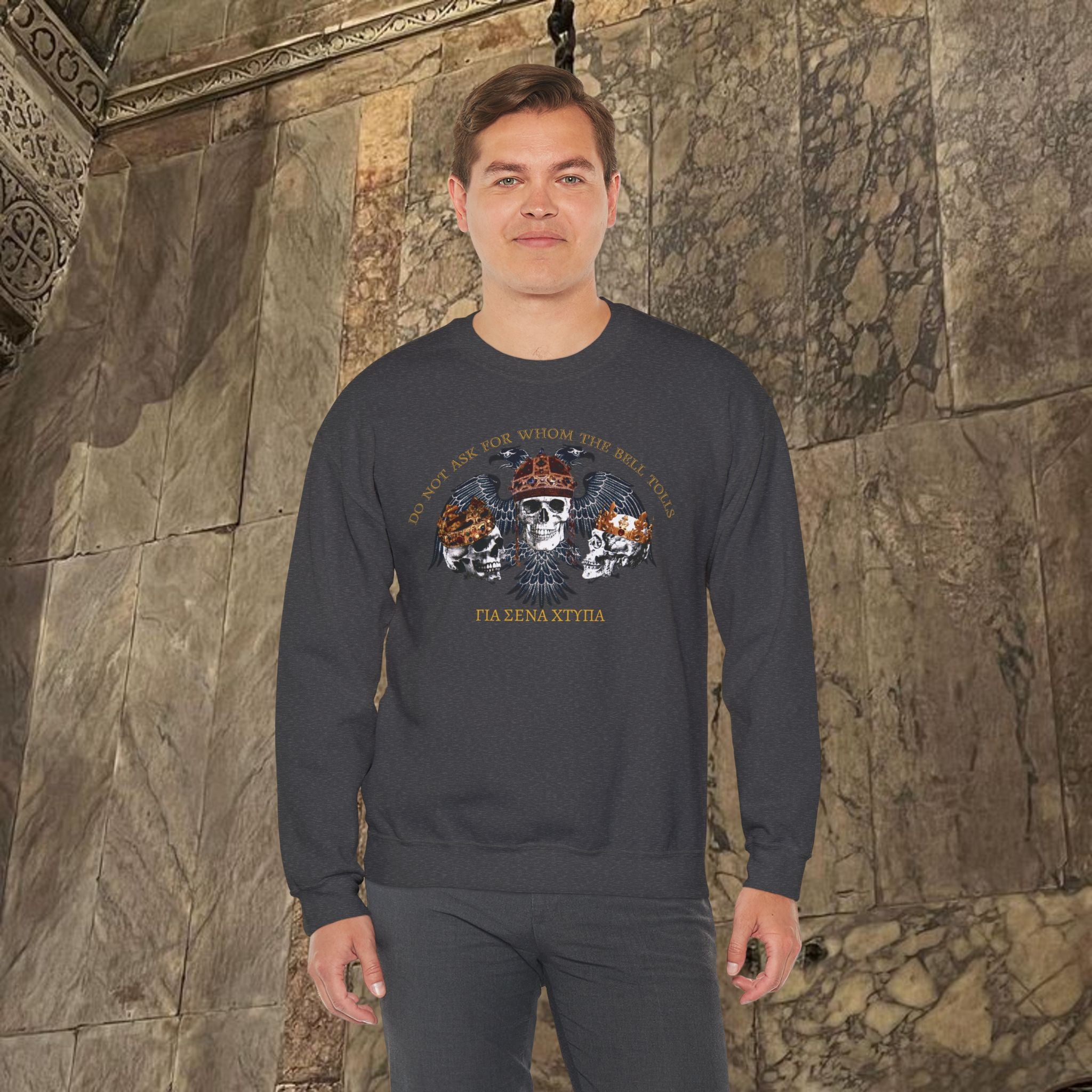 The Kings Fate Byzantine Inspired Graphic Crewneck Sweatshirt