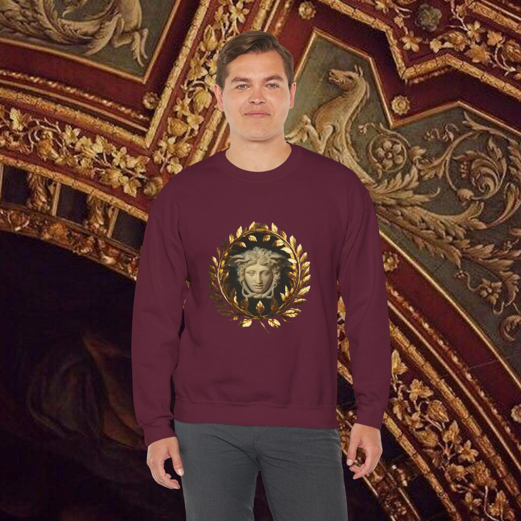 Medusa's Gaze Classical Inspired Mythology Unisex Heavy Blend Crewneck Graphic Sweatshirt