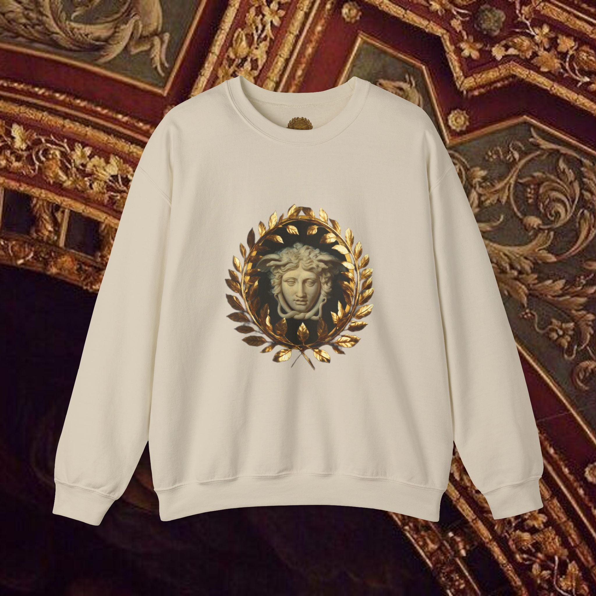 Medusa's Gaze Classical Inspired Mythology Unisex Heavy Blend Crewneck Graphic Sweatshirt