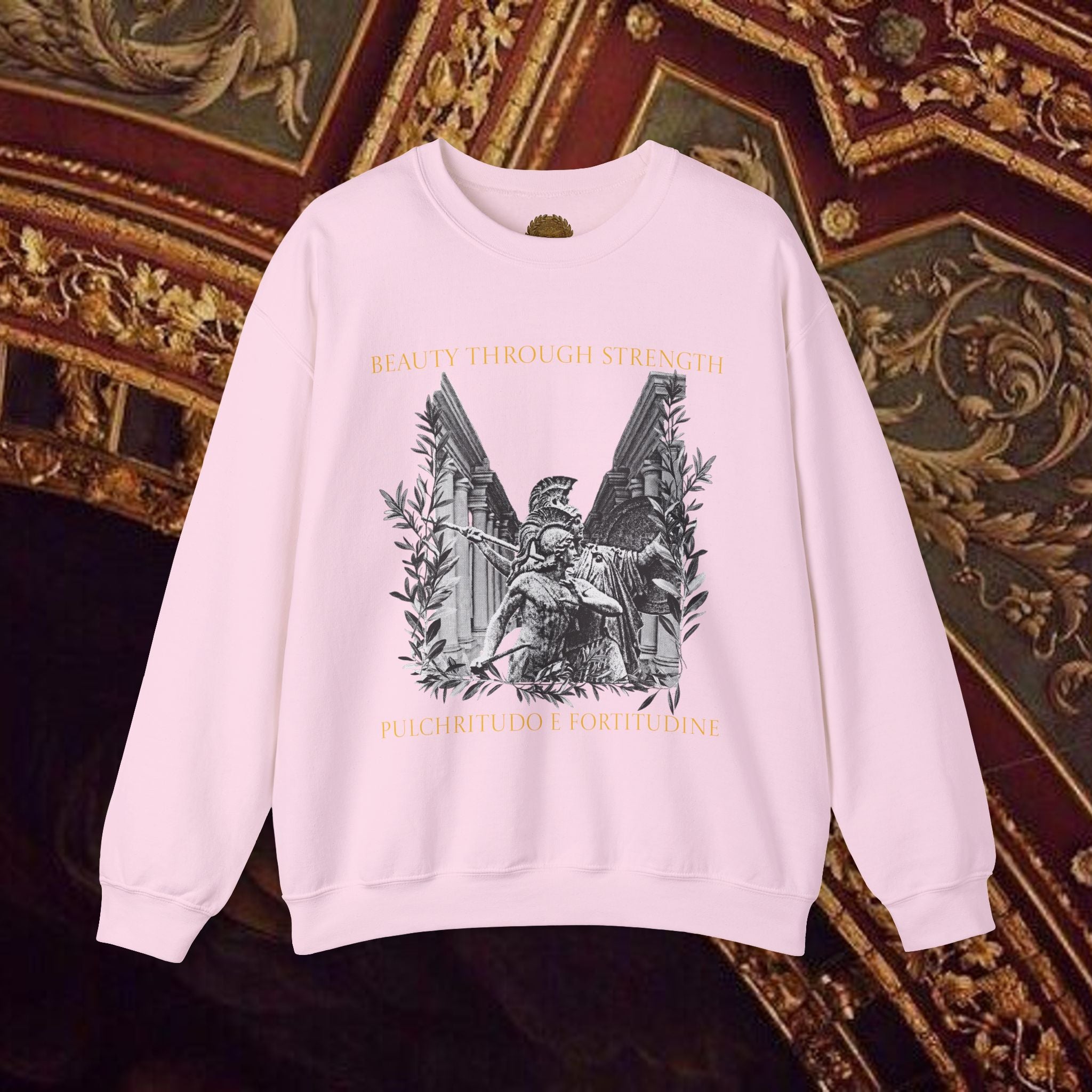 The Goddess's Protection Classically-Inspired Cotton Graphic Sweatshirt