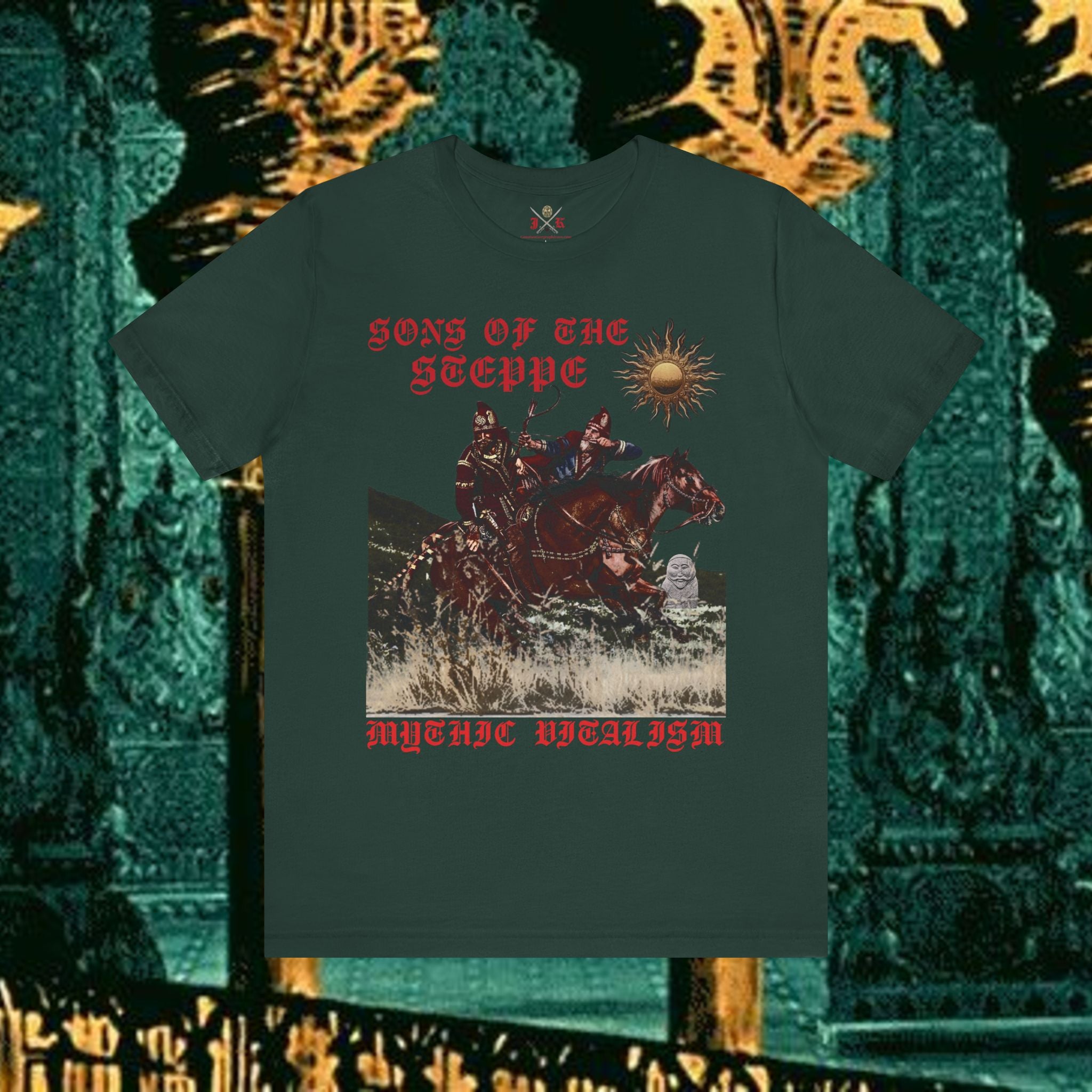 Sons of the Steppe Graphic Tee Mythical Medieval Fantasy Inspired Graphic T Shirt Front Version