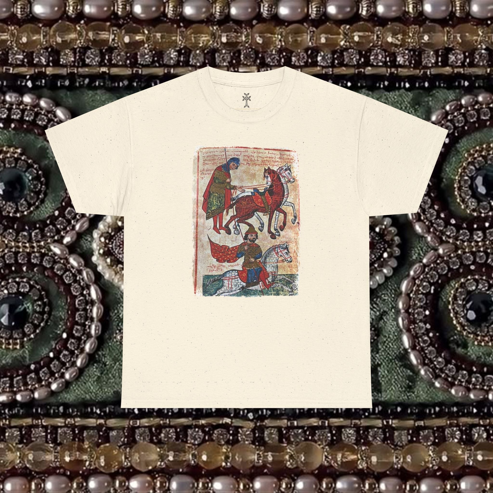 Ancient Armenian Manuscript Art T-Shirt - Sacred Heritage Design