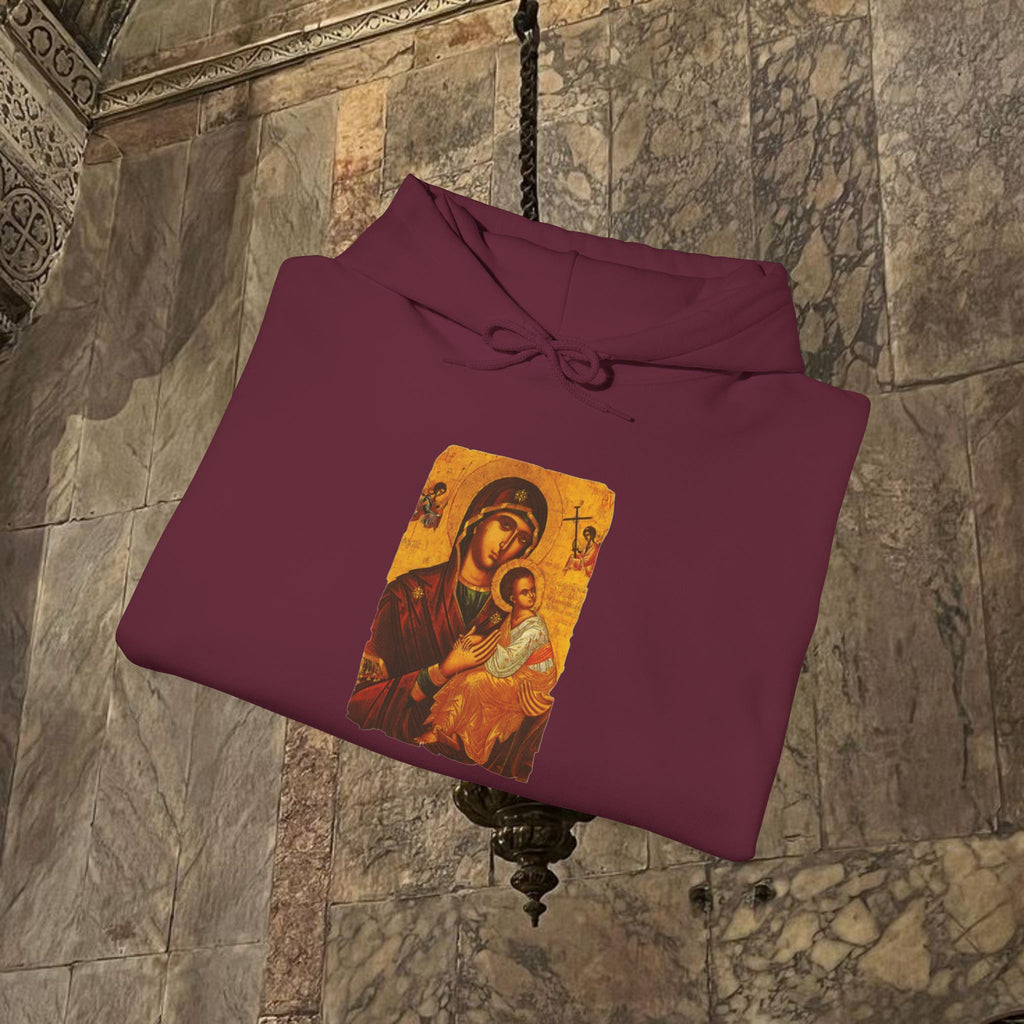 Byzantine Art Hoodie - Mother and Child Design