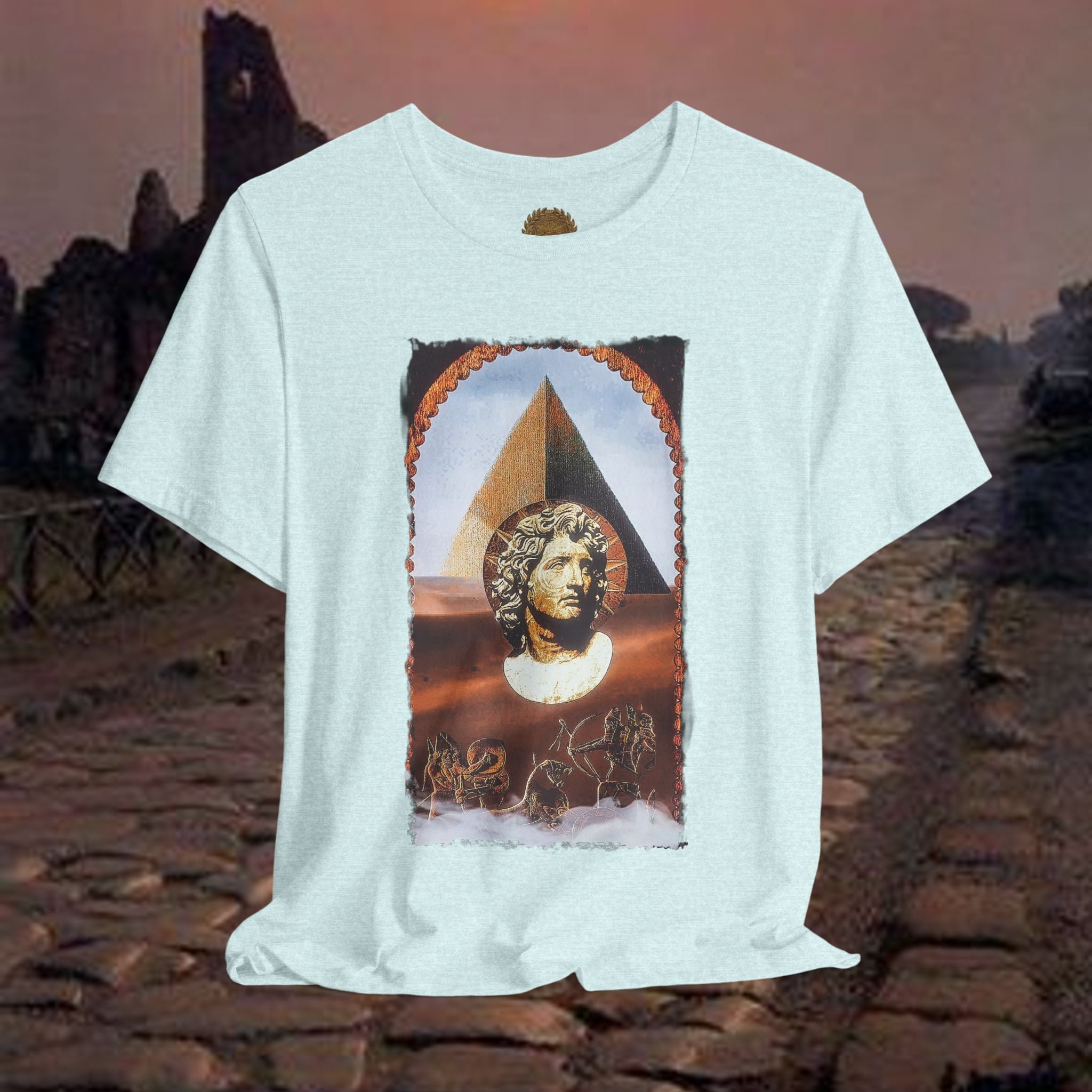 Alexander the Great In Egypt Pyramid Graphic T Shirt