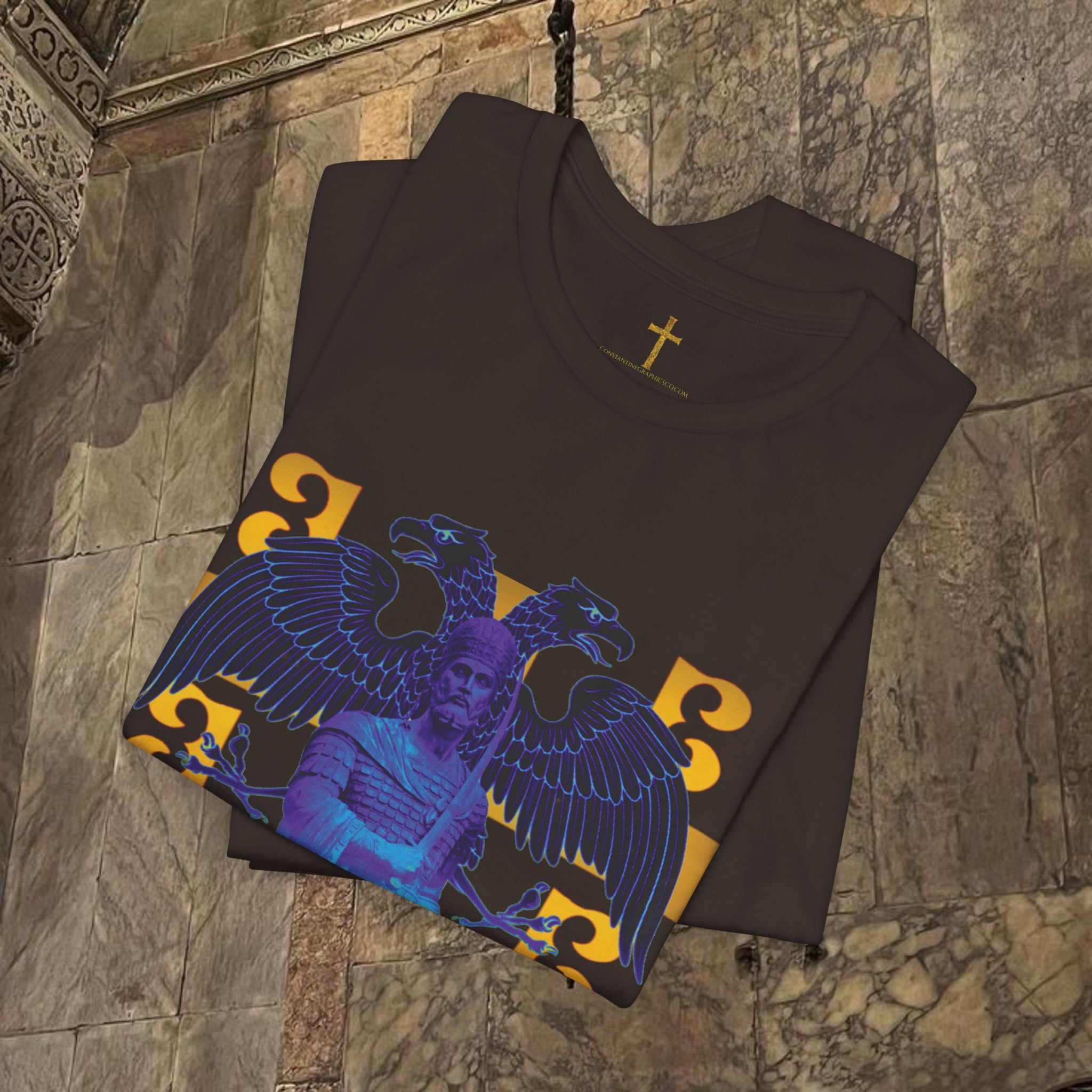The Last Great Emperor Byzantine Inspired Cotton Graphic T-shirt Front