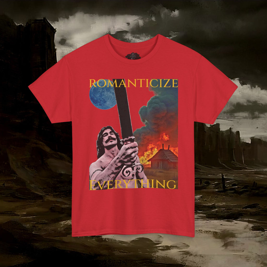 The Barbarian's Mirror Unisex Tee with Vintage Design Casual Wear, Everyday Style