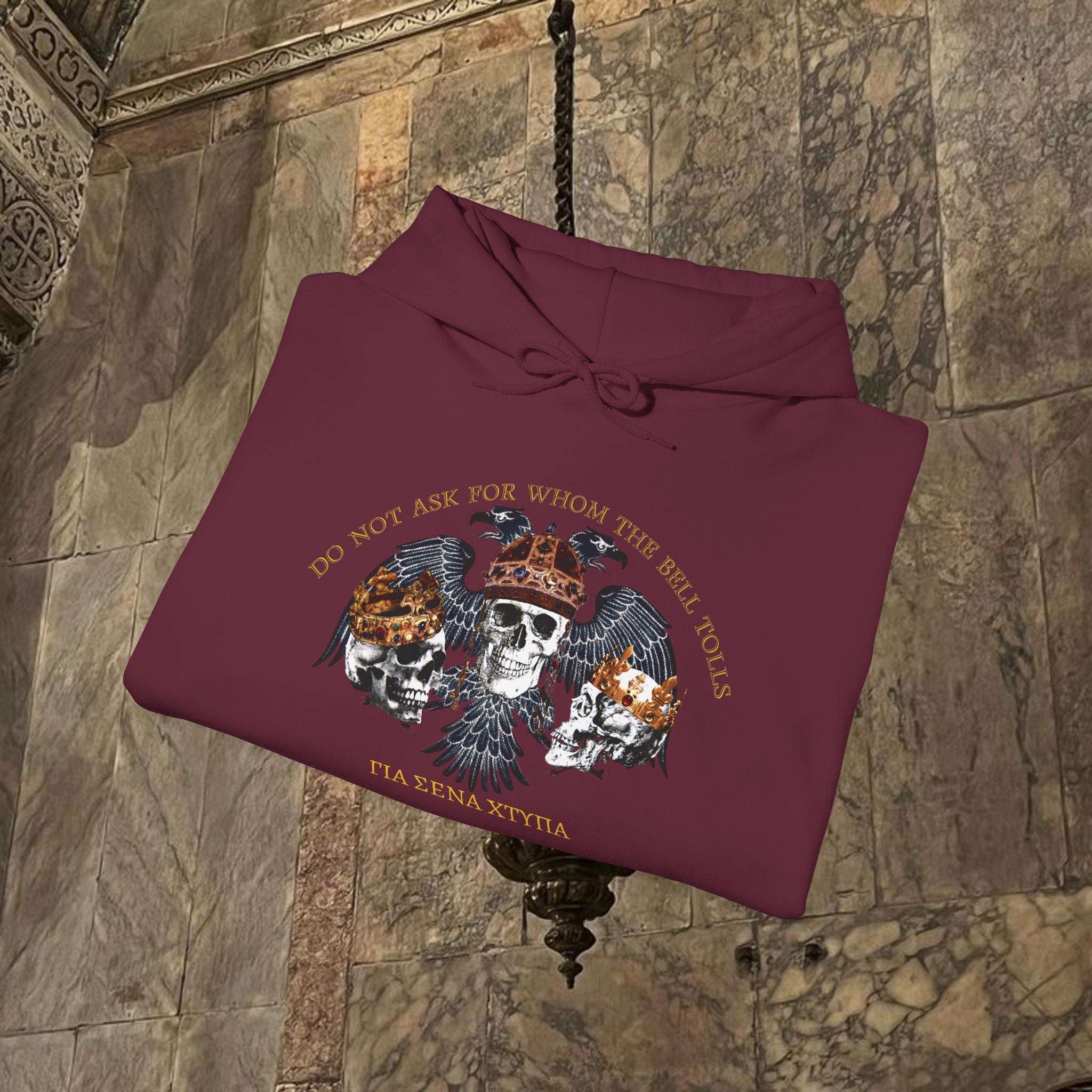 The Kings Fate Byzantine Inspired Graphic Hoodie Front Version