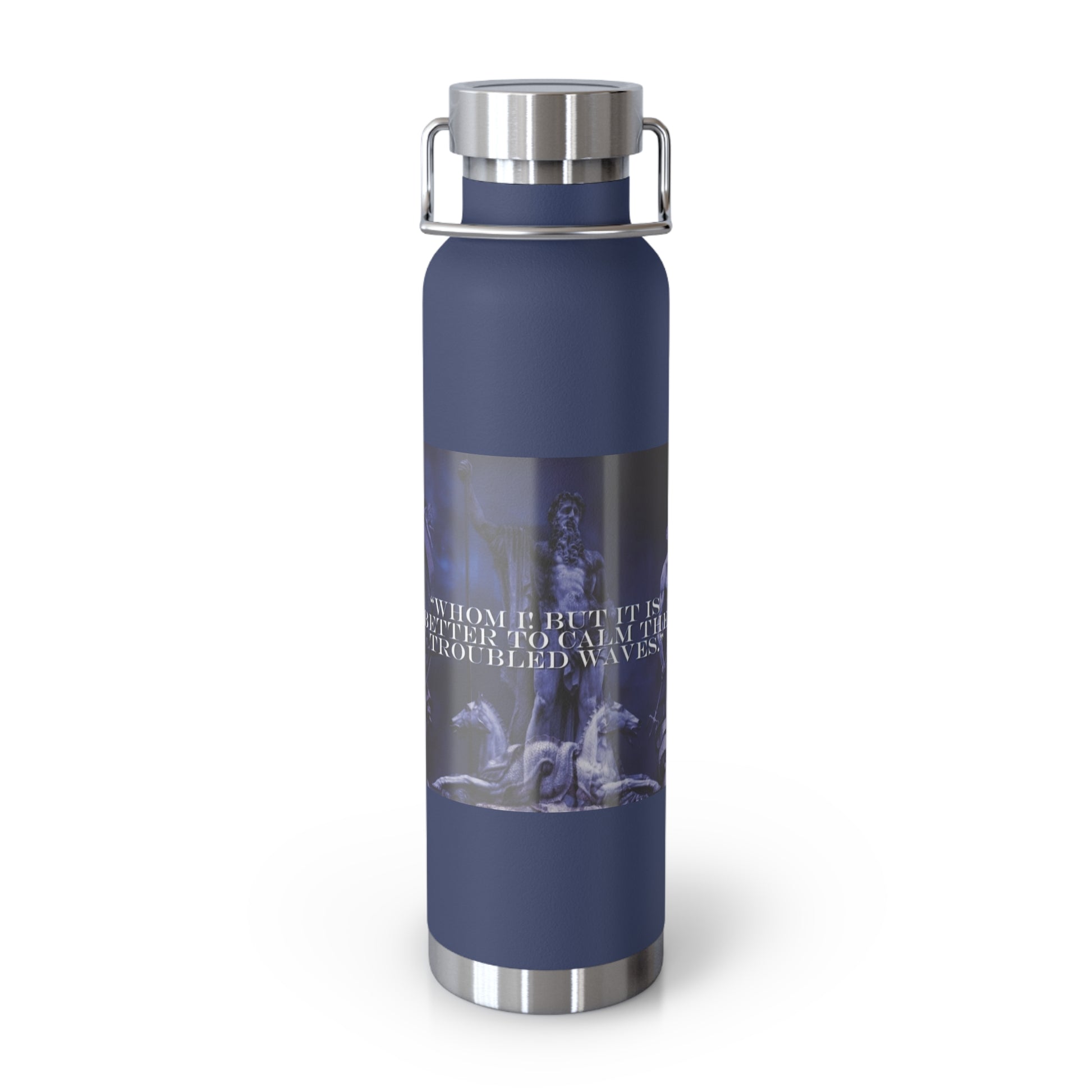 Neptune waterbottle Stylish Insulated Water Bottle for Outdoor Adventures, Motivational Fitness Water Bottle, Copper Vacuum Flask for Gym, Travel and Beach