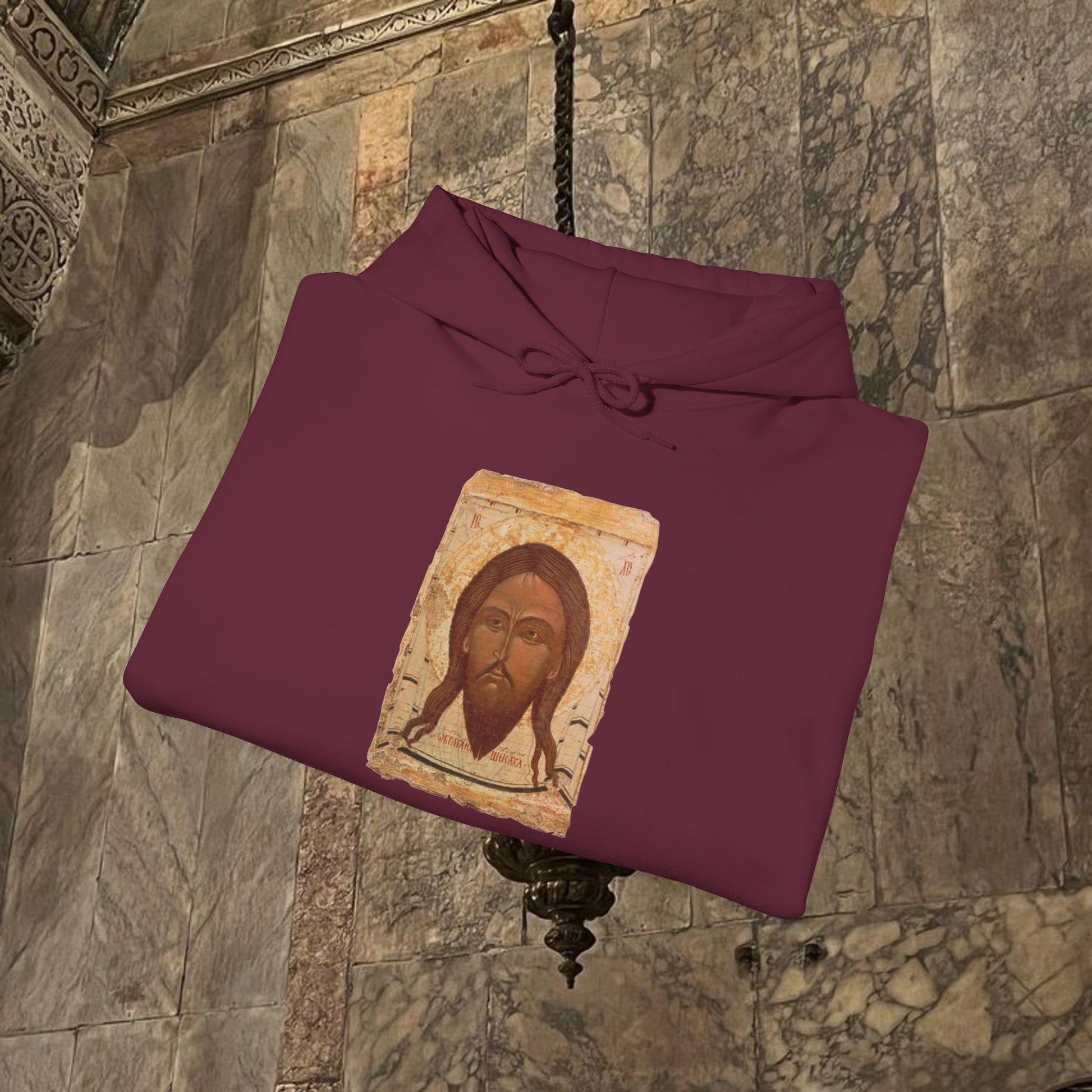 Byzantine Icon Art Hoodie - Divine Sacred Figure