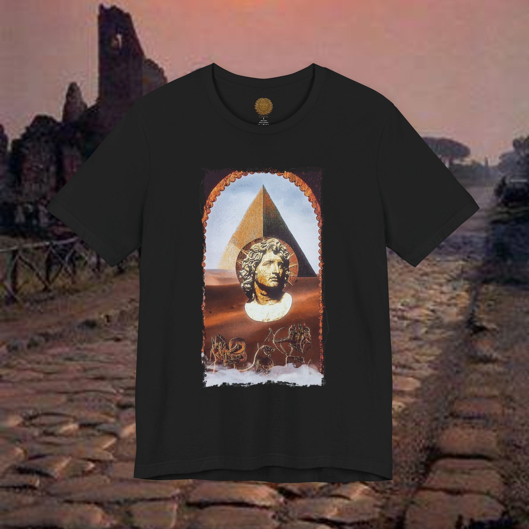 Alexander the Great In Egypt Pyramid Graphic T Shirt