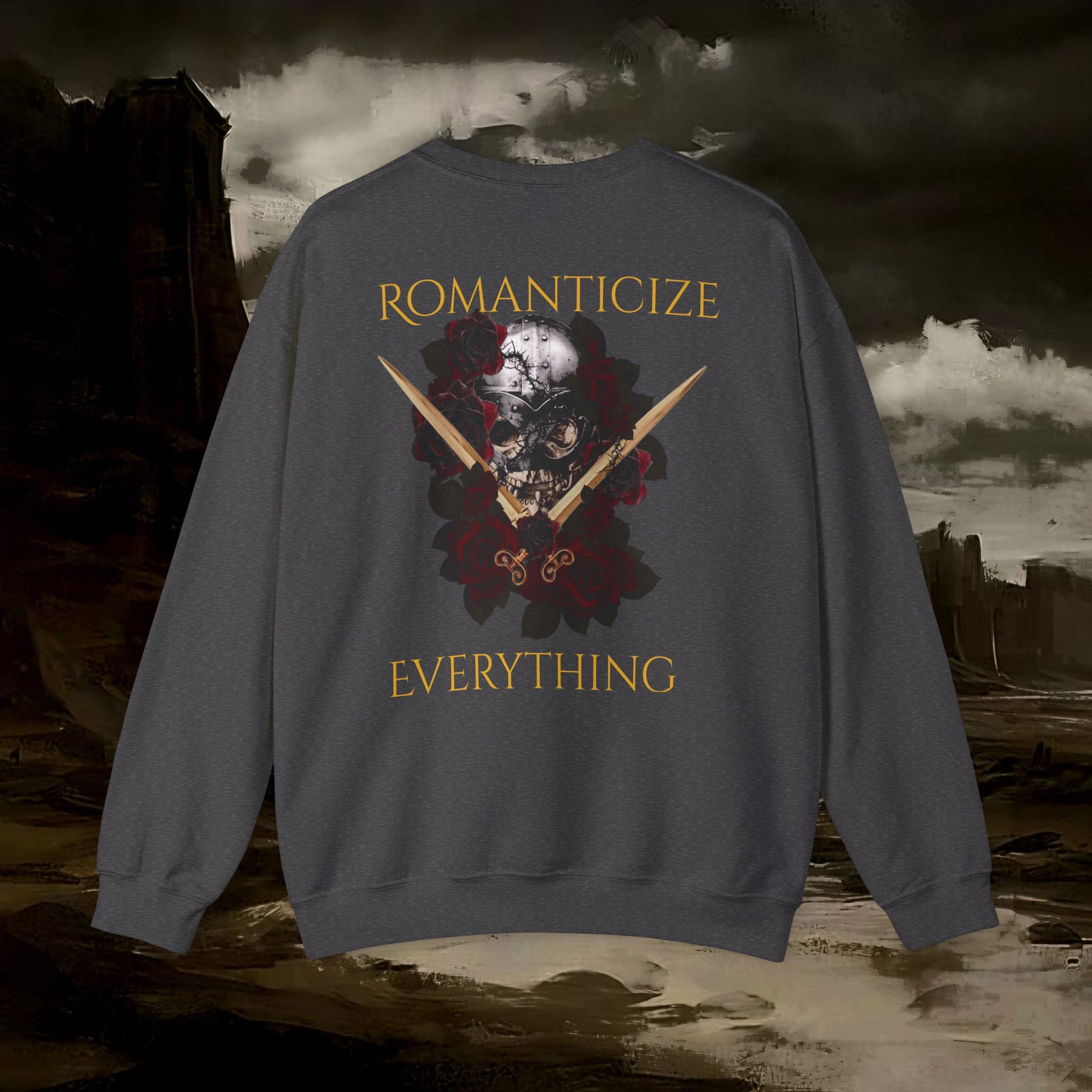 The Barbarian's Fate Medieval Fantasy Inspired Graphic Sweatshirt Back Version