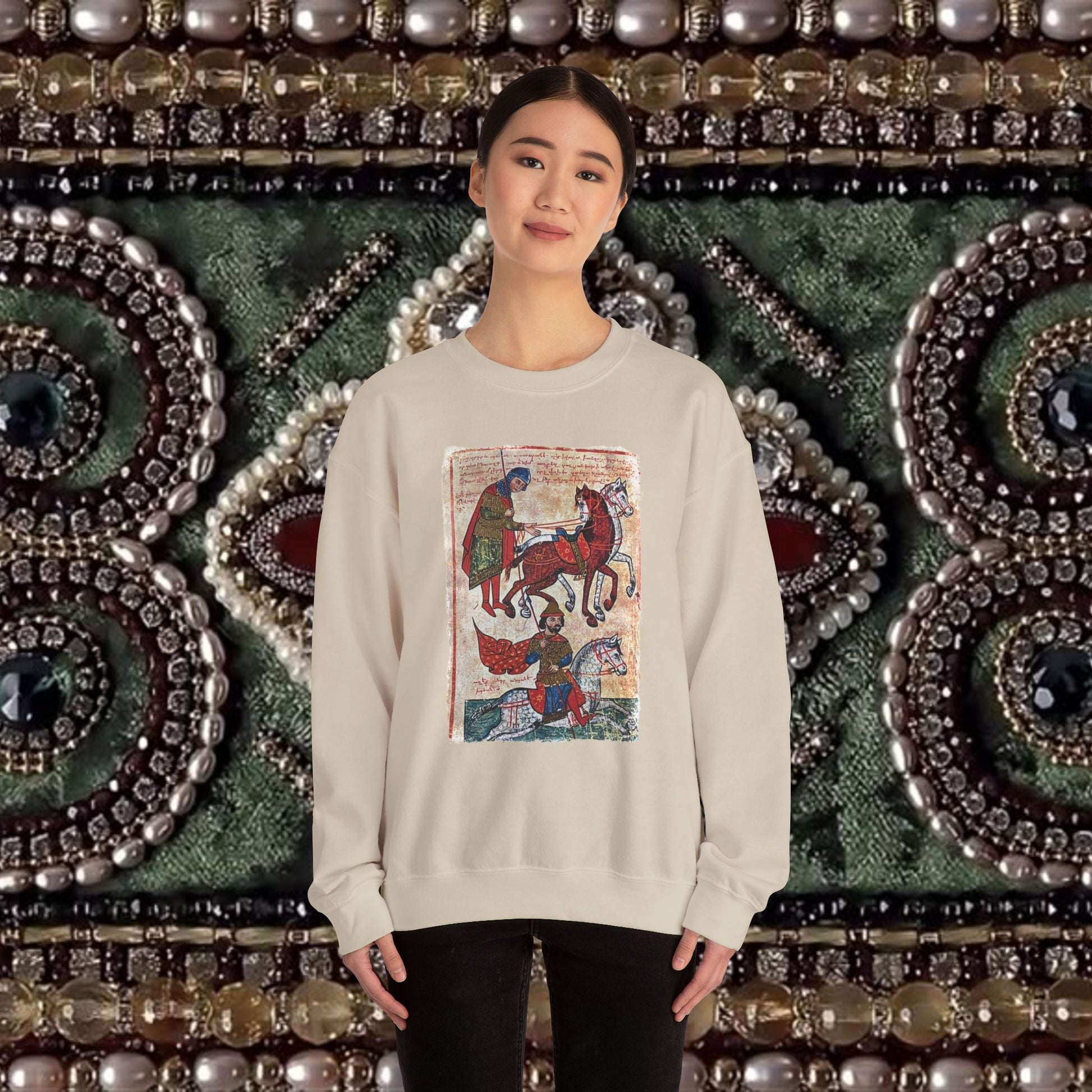 Ancient Armenian Manuscript Graphic Sweatshirt Design