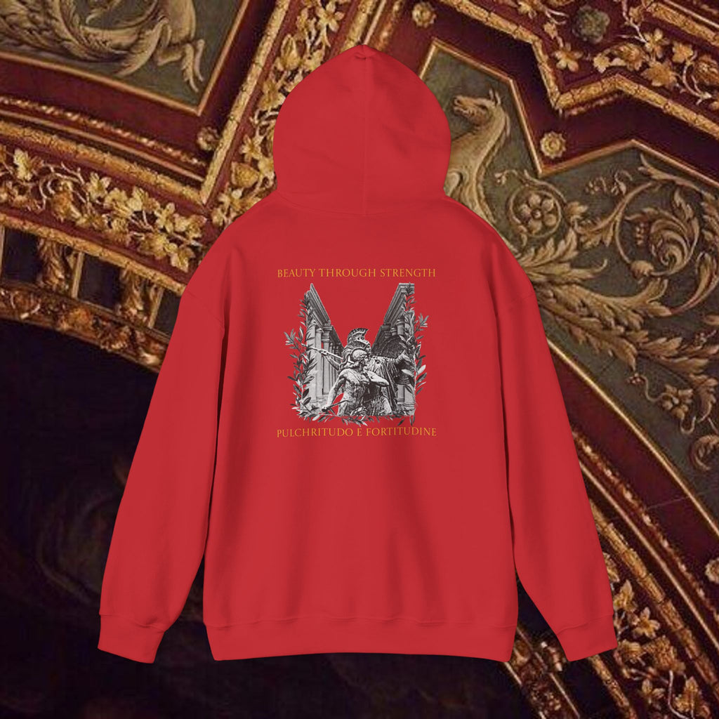 The Goddess's Protection Classically-Inspired Cotton Graphic Hoodie Back Version