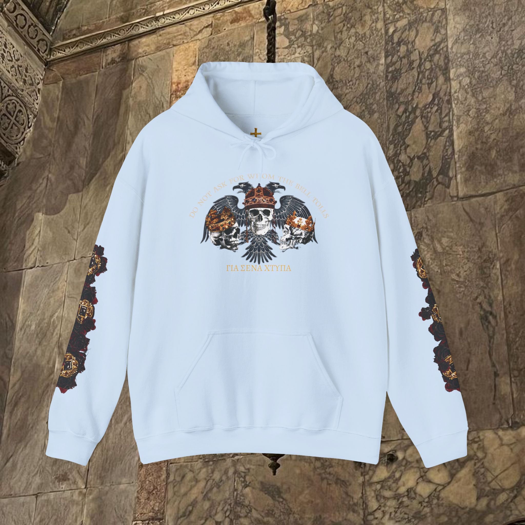 The Kings Fate Byzantine Inspired Graphic Hoodie Front Version