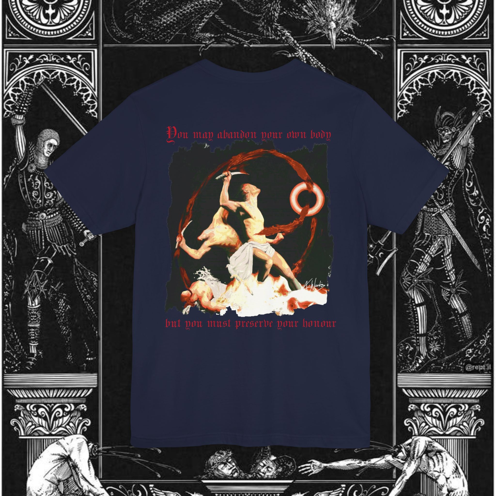 The Samurai's Vengeance Medieval Fantasy Graphic Shirt