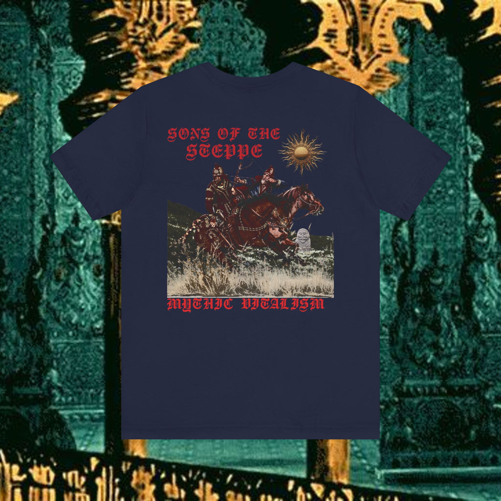 Sons of the Steppe Mythical Medieval Inspired Graphic T Shirt Back Version